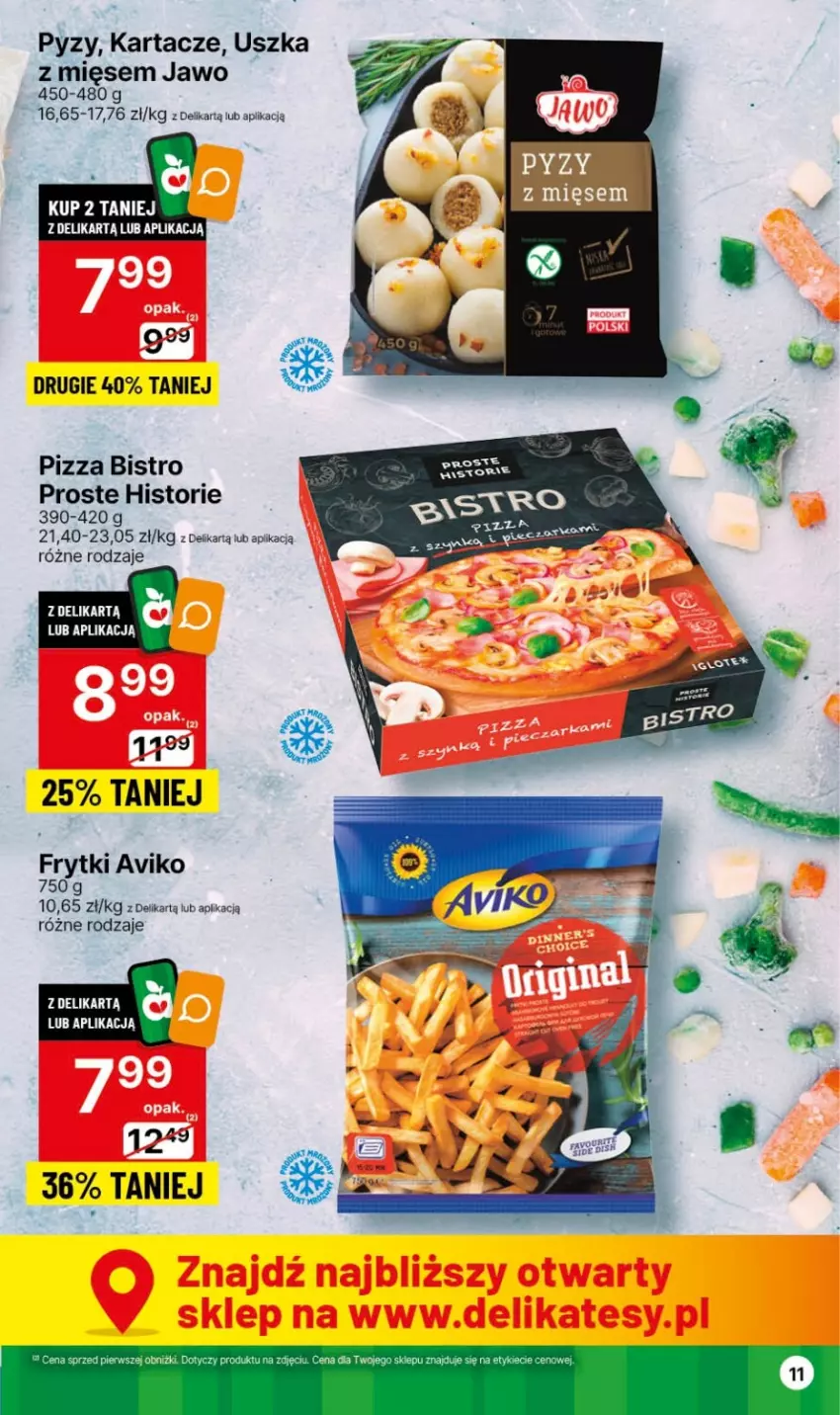 Gazetka promocyjna Delikatesy Centrum - Dyskontowe ceny w Delikatesach Centrum - ważna 11.01 do 17.01.2024 - strona 11 - produkty: Frytki, Pizza