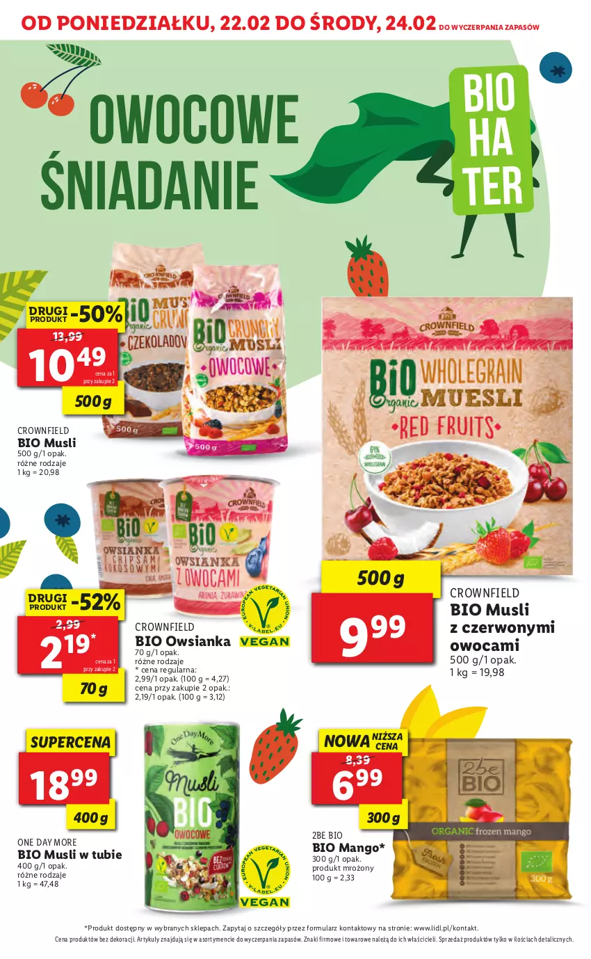 Gazetka promocyjna Lidl - TYDZIEŃ BIOHATERSKI - ważna 22.02 do 27.02.2021 - strona 10 - produkty: Mango, Mus, Owsianka