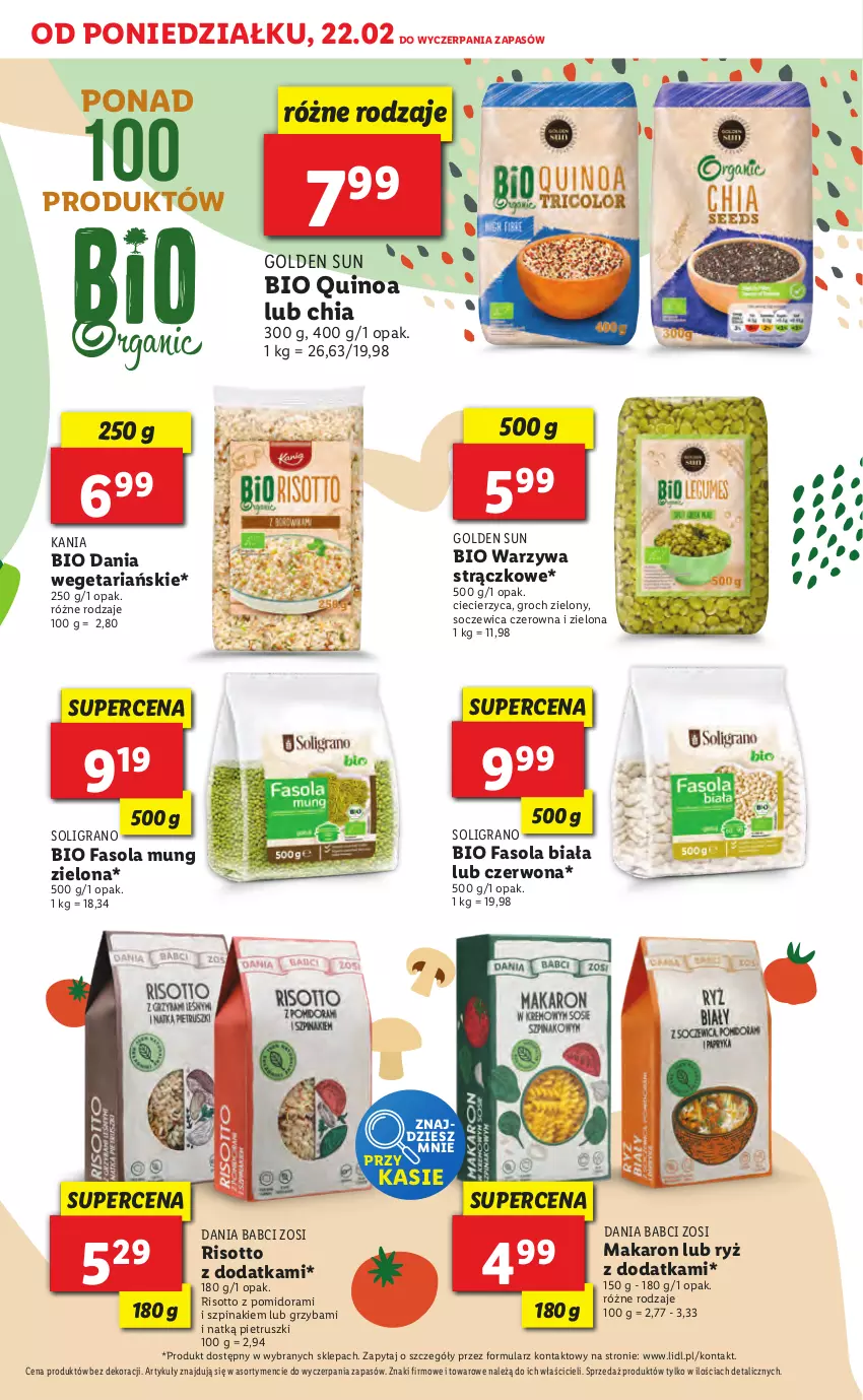 Gazetka promocyjna Lidl - TYDZIEŃ BIOHATERSKI - ważna 22.02 do 27.02.2021 - strona 3 - produkty: Chia, Fa, Fasola, Gra, Groch, Makaron, Quinoa, Ryż, Soligrano, Szpinak, Warzywa