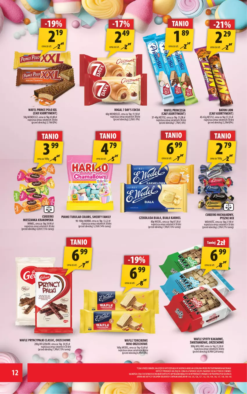 Gazetka promocyjna Arhelan - Gazetka - ważna 04.07 do 13.07.2025 - strona 12 - produkty: Baton, Czekolada, Dr Gerard, Fa, Haribo, Lion, Prince Polo, Princessa, Rogal, Rum, Wafle, Wawel