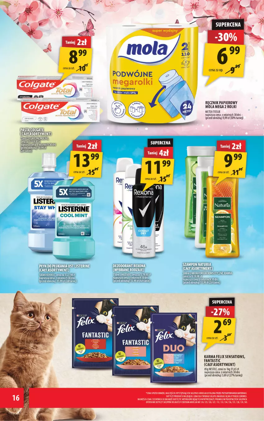 Gazetka promocyjna Arhelan - Gazetka - ważna 04.07 do 13.07.2025 - strona 16 - produkty: Fa, Fanta, Felix, Mola, Papier, Ręcznik, Rolki, Rum, Sati