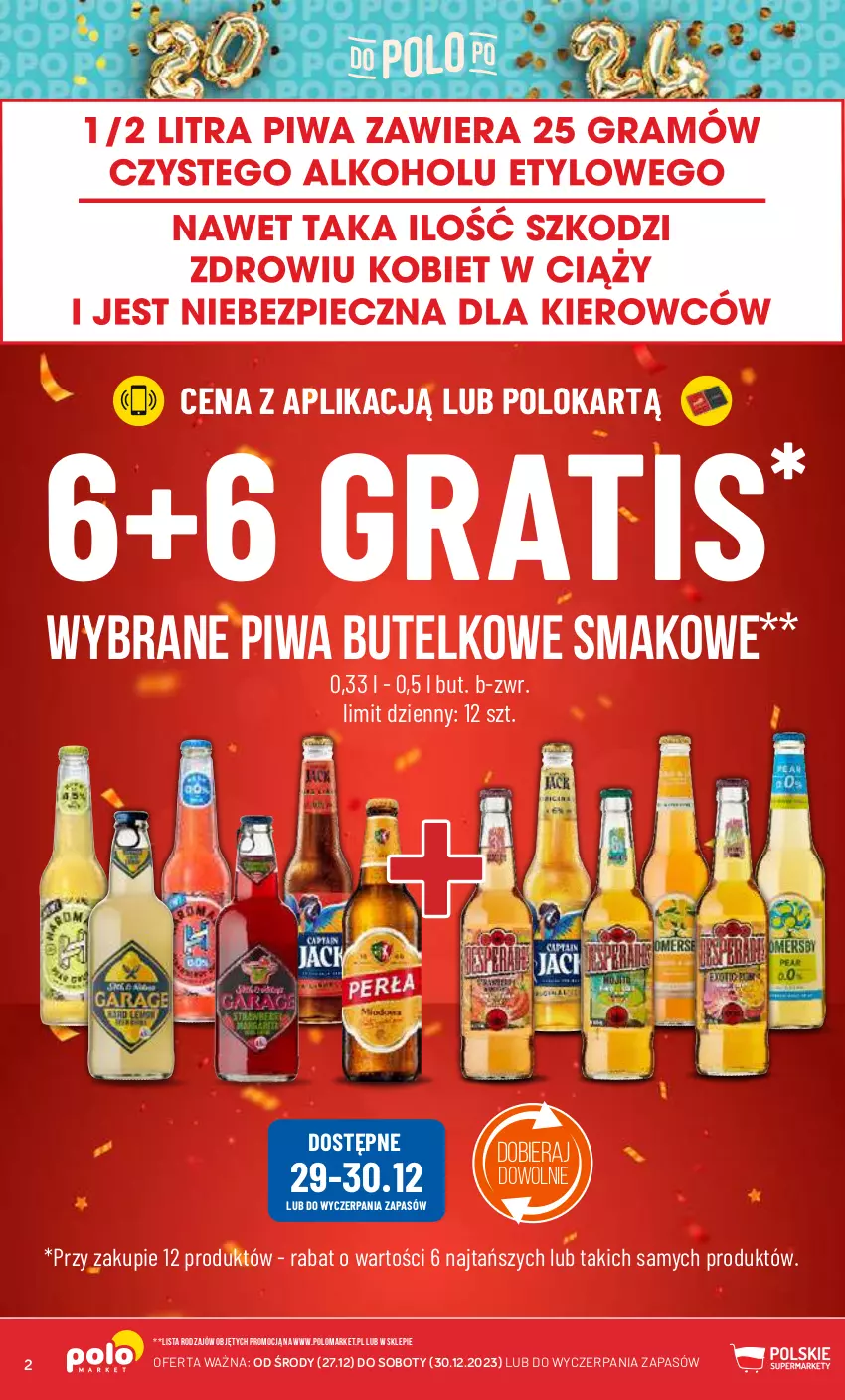 Gazetka promocyjna PoloMarket - Gazetka pomocyjna - ważna 27.12 do 30.12.2023 - strona 2 - produkty: Gra, Piwa