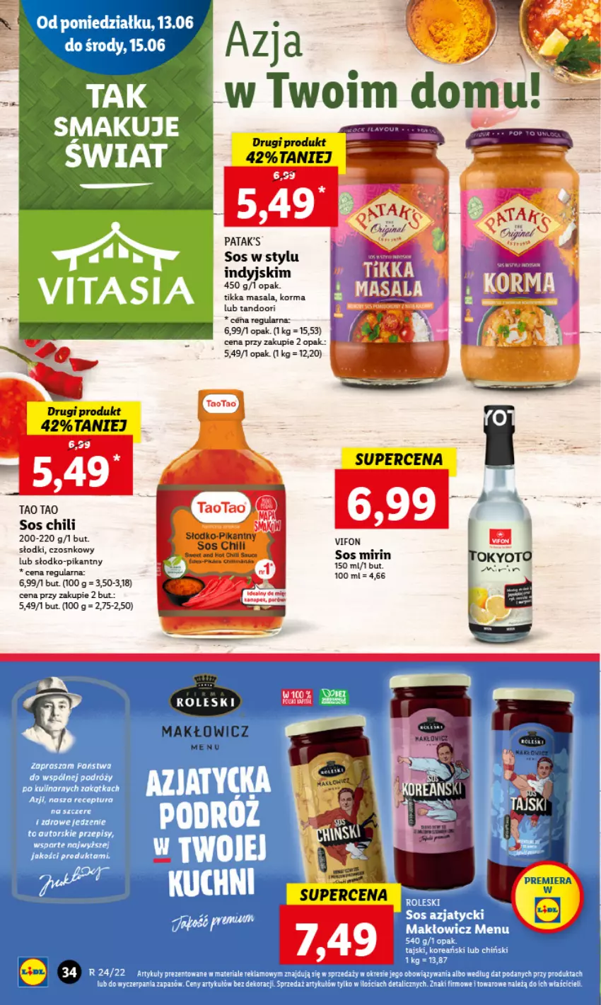 Gazetka promocyjna Lidl - GAZETKA - ważna 13.06 do 15.06.2022 - strona 34 - produkty: Sos