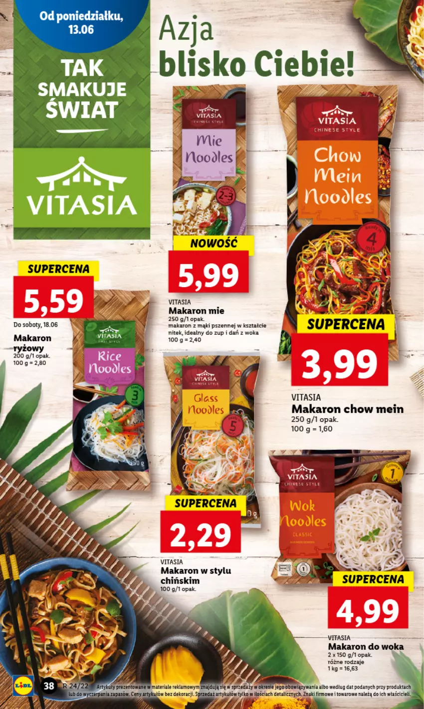 Gazetka promocyjna Lidl - GAZETKA - ważna 13.06 do 15.06.2022 - strona 38 - produkty: Makaron