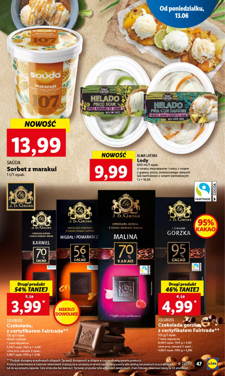 Gazetka promocyjna Lidl - GAZETKA - ważna 13.06 do 15.06.2022 - strona 47 - produkty: Ananas, Fa, Gra, Lack, Lody, Rum, Sos