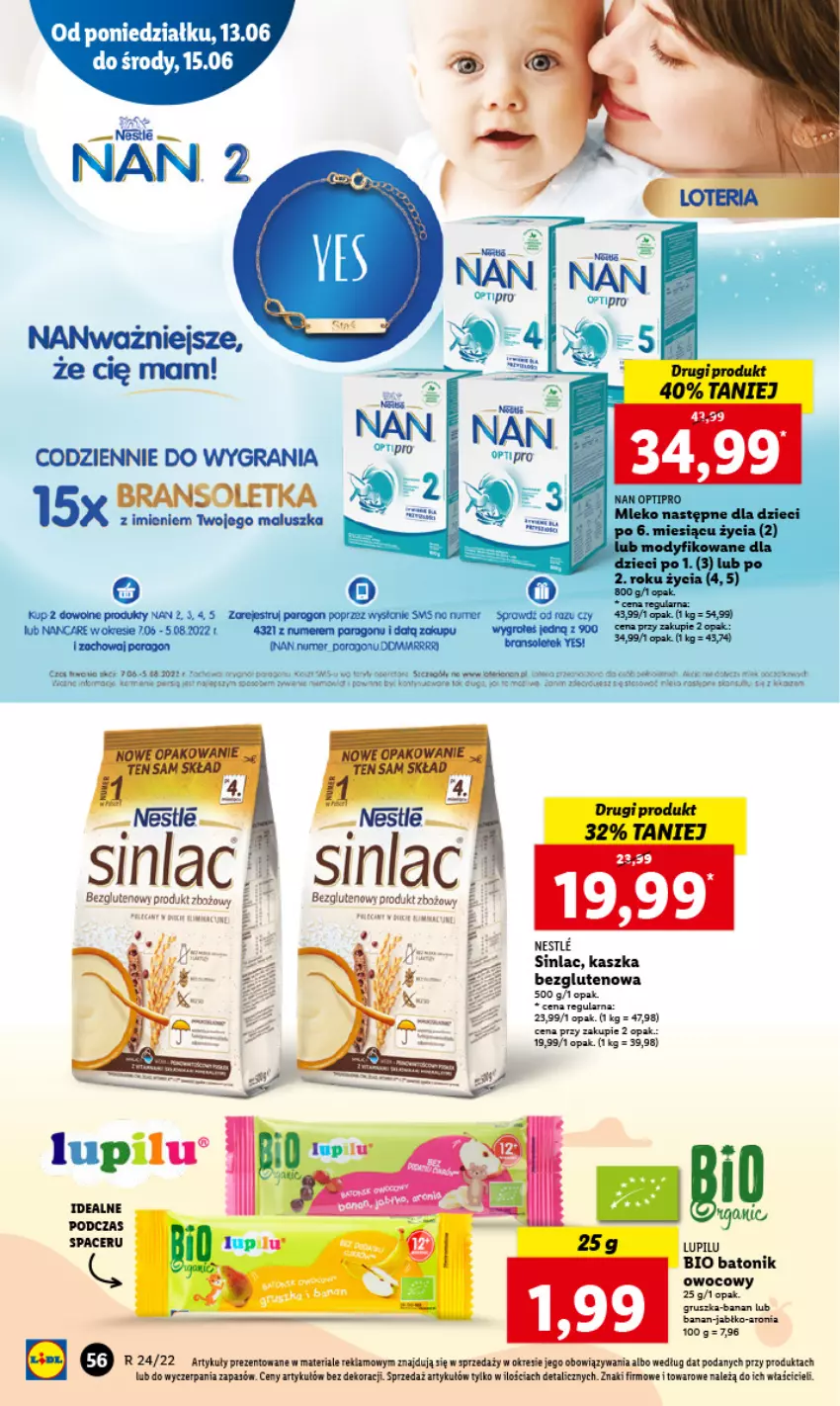 Gazetka promocyjna Lidl - GAZETKA - ważna 13.06 do 15.06.2022 - strona 56 - produkty: Aronia, Baton, Bio Batonik, Bransoletka, Fa, Gra, Sinlac, Tera, Tonik