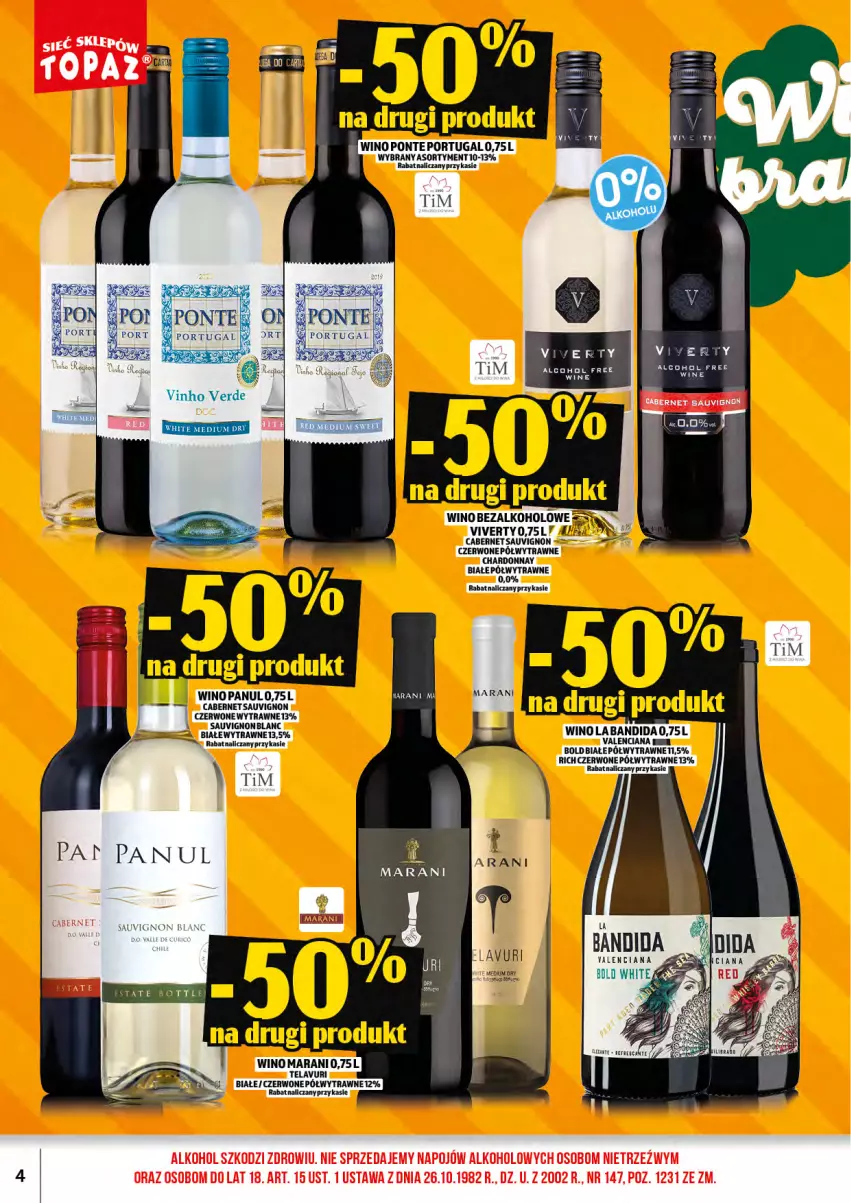 Gazetka promocyjna Topaz - Gazetka - ważna 17.07 do 31.07.2026 - strona 6 - produkty: Bandi, Cabernet Sauvignon, Por, Wino