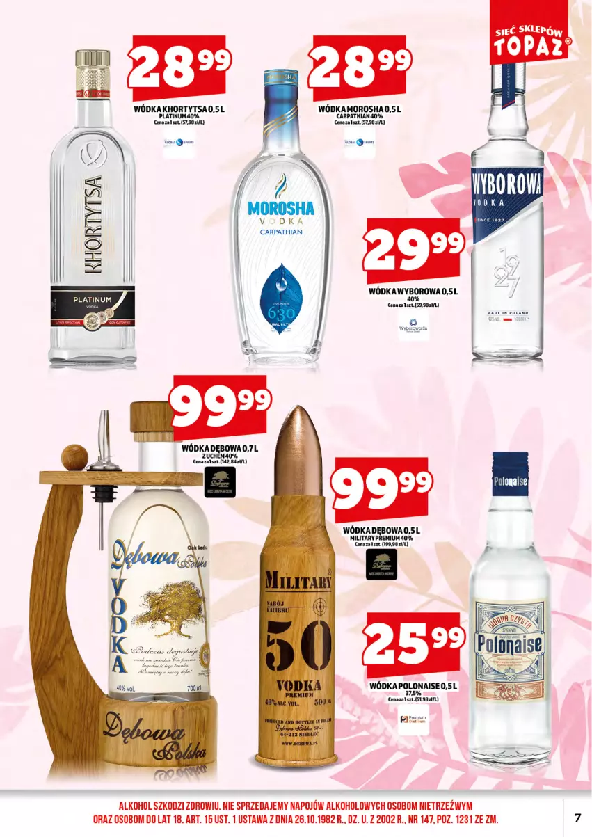 Gazetka promocyjna Topaz - Gazetka - ważna 17.07 do 31.07.2026 - strona 9 - produkty: Top, Wódka, Wyborowa