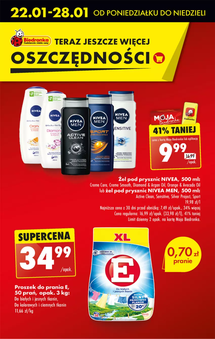 Gazetka promocyjna Biedronka - Od poniedzialku - ważna 22.01 do 27.01.2024 - strona 15 - produkty: Avocado, Dron, Nivea, Nivea Men, Proszek do prania, Tera