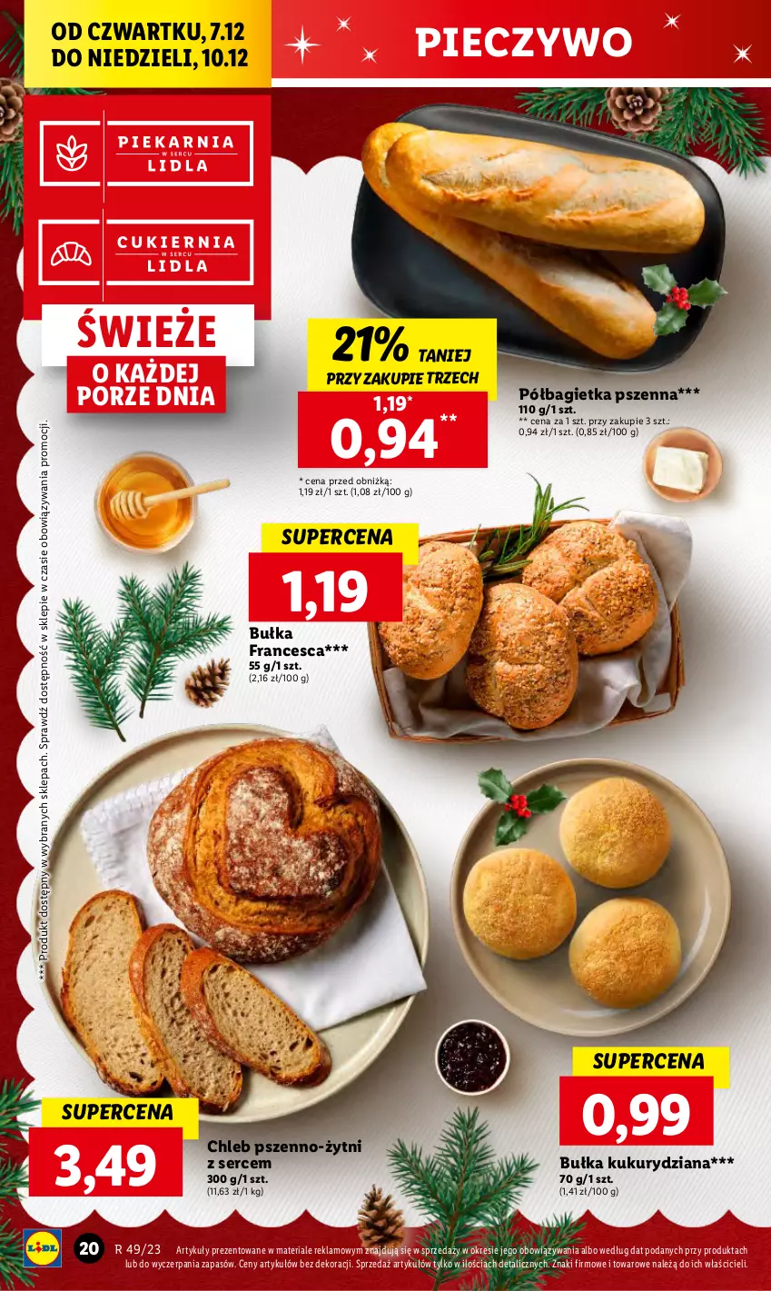 Gazetka promocyjna Lidl - GAZETKA - ważna 07.12 do 10.12.2023 - strona 22 - produkty: Bagietka, Bagietka pszenna, Bułka, Chleb, Piec, Pieczywo, Półbagietka, Por, Ser