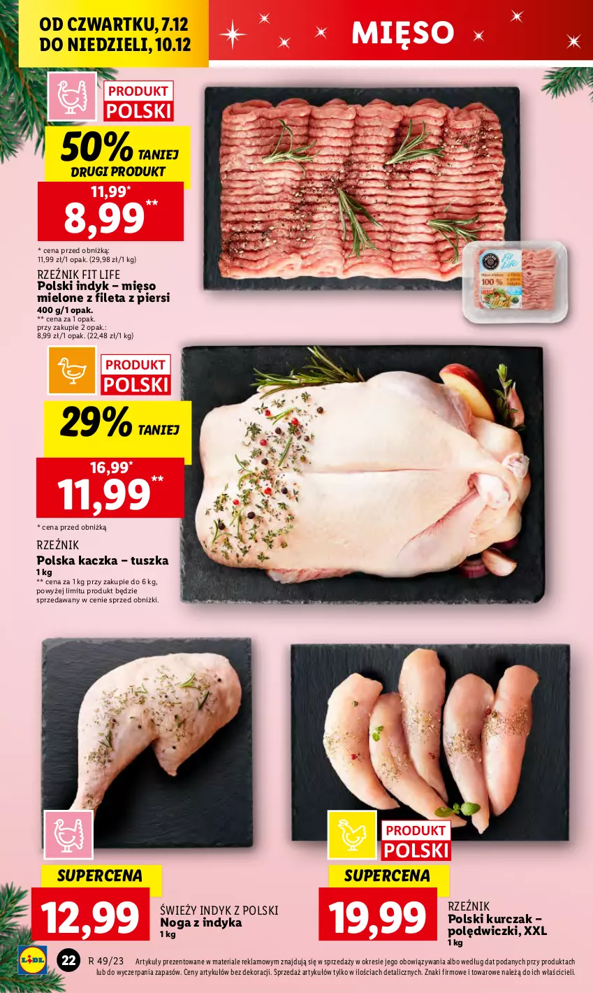 Gazetka promocyjna Lidl - GAZETKA - ważna 07.12 do 10.12.2023 - strona 24 - produkty: Kaczka, Kurczak, Mięso, Mięso mielone, Tusz