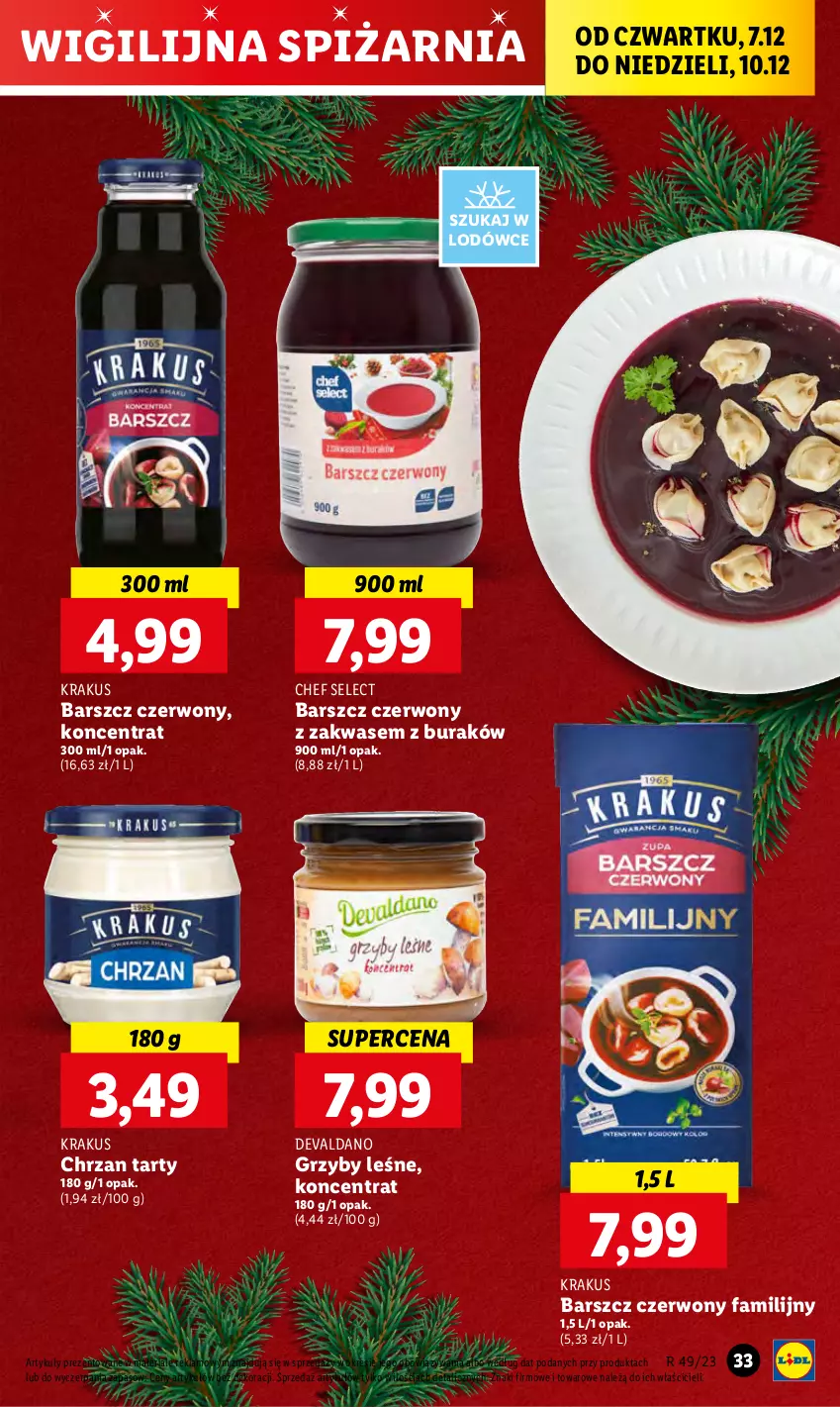 Gazetka promocyjna Lidl - GAZETKA - ważna 07.12 do 10.12.2023 - strona 35 - produkty: Chrzan, Fa, Grzyby, Krakus