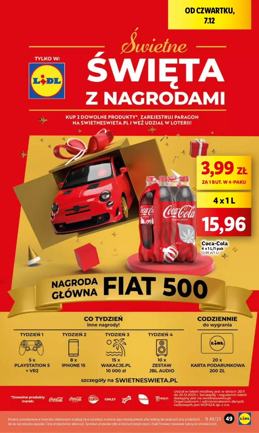 Gazetka promocyjna Lidl - GAZETKA - ważna 07.12 do 10.12.2023 - strona 53 - produkty: Coca-Cola