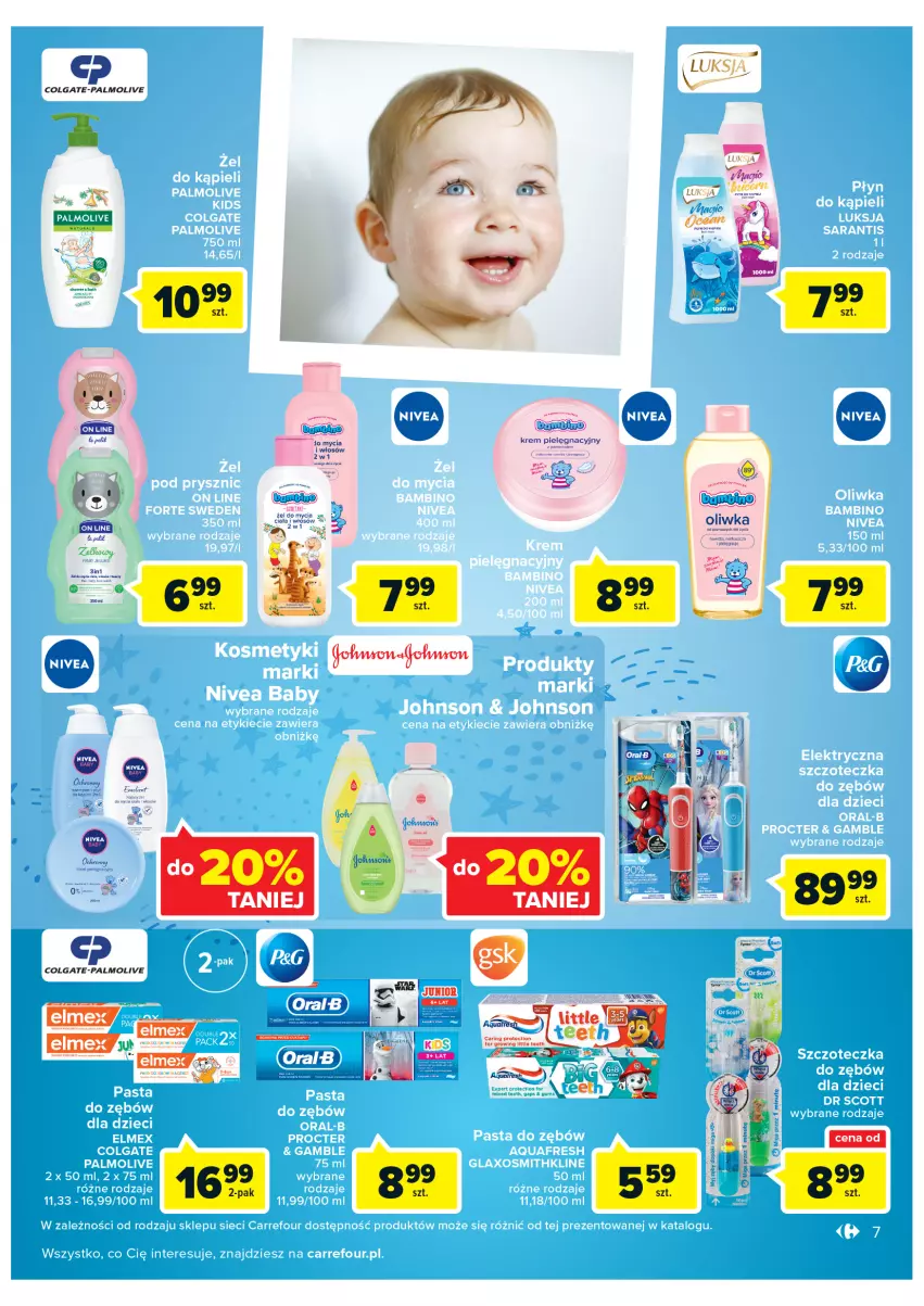 Gazetka promocyjna Carrefour - Gazetka Dla naszych skarbów - ważna 15.02 do 26.02.2022 - strona 7 - produkty: Colgate, LG, Nivea, Nivea Baby, Palmolive