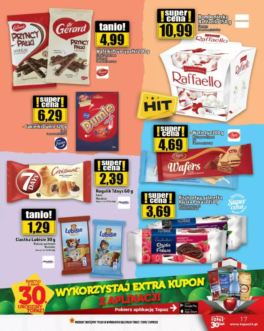 Gazetka promocyjna Topaz - ważna 10.08 do 16.08.2023 - strona 9 - produkty: Ciastka, Fa, Kakao, Lubisie, Raffaello, Rogal