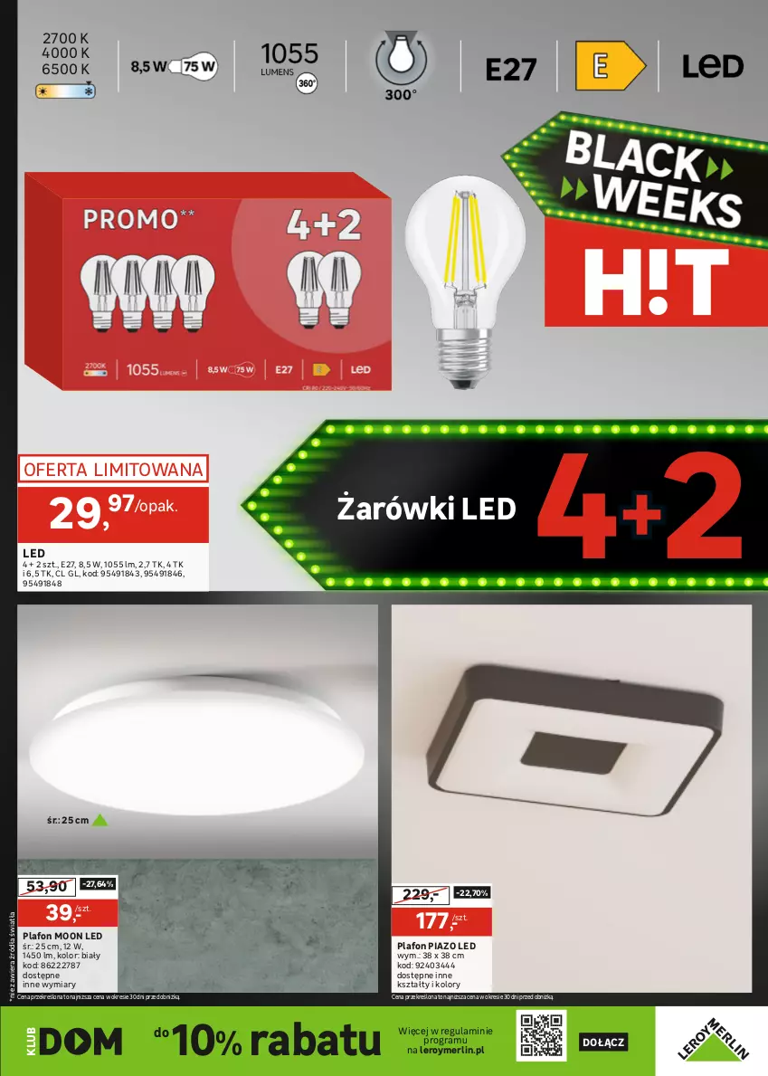 Gazetka promocyjna Leroy Merlin - Gazetka Leroy Merlin - ważna 18.11 do 01.12.2025 - strona 17 - produkty: Gra, Lampa, Lampa wisząca, Plafon, Reflektor, Ser