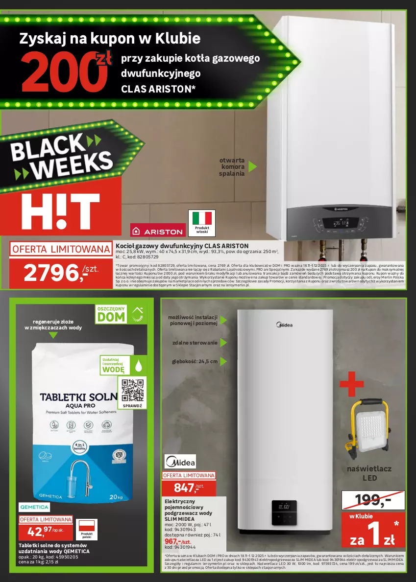 Gazetka promocyjna Leroy Merlin - Gazetka Leroy Merlin - ważna 18.11 do 01.12.2025 - strona 26 - produkty: Gra, Koc, Kocioł gazowy, LG, Naświetlacz, Naświetlacz LED, Ogrzewanie, Olej, Pellet, Piec, Silan, Tablet, Tran