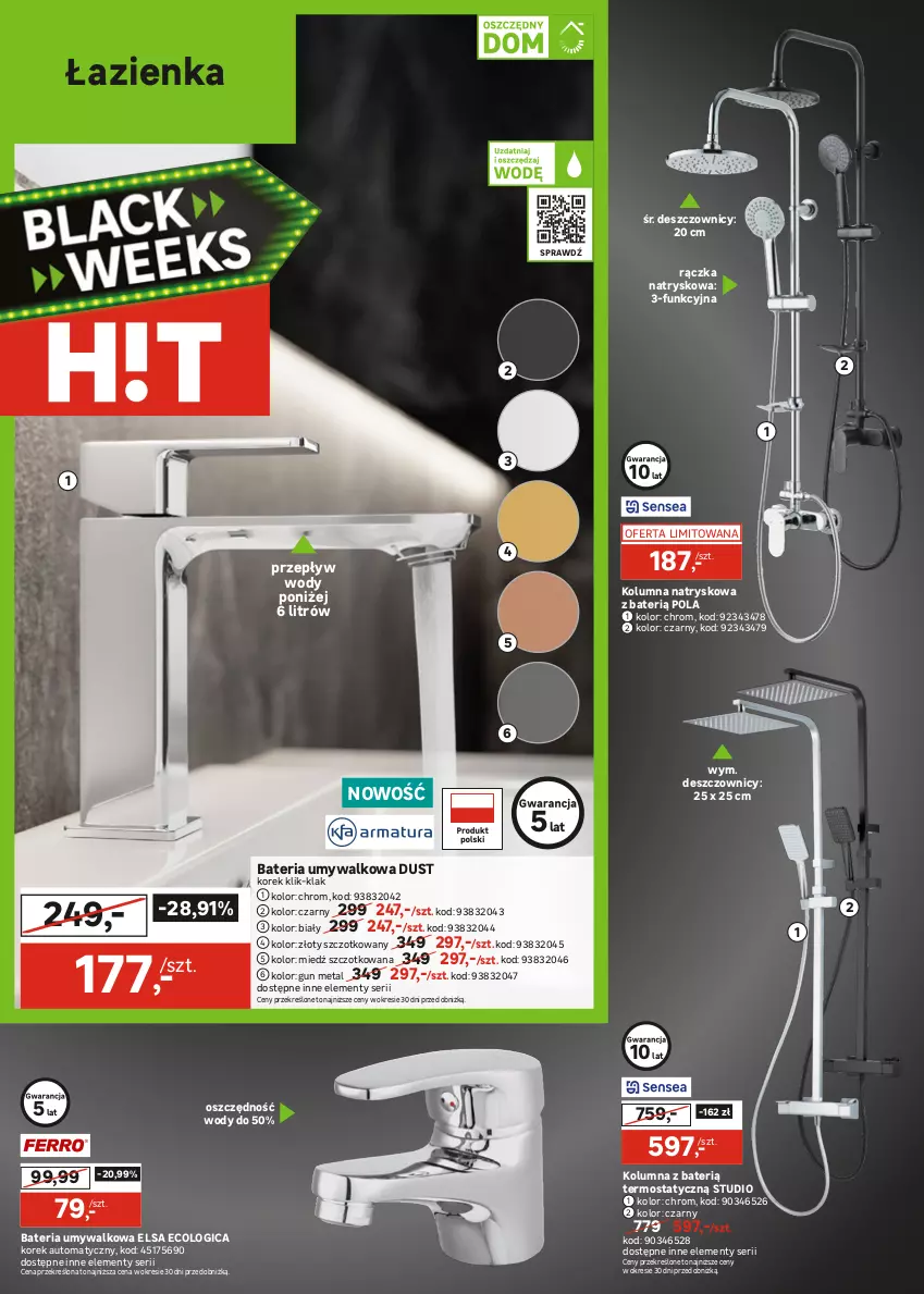 Gazetka promocyjna Leroy Merlin - Gazetka Leroy Merlin - ważna 18.11 do 01.12.2025 - strona 4 - produkty: Bateria, Bateria umywalkowa, Gra, Grzejnik, Grzejnik łazienkowy, Kolumna natryskowa, Ser, Termos