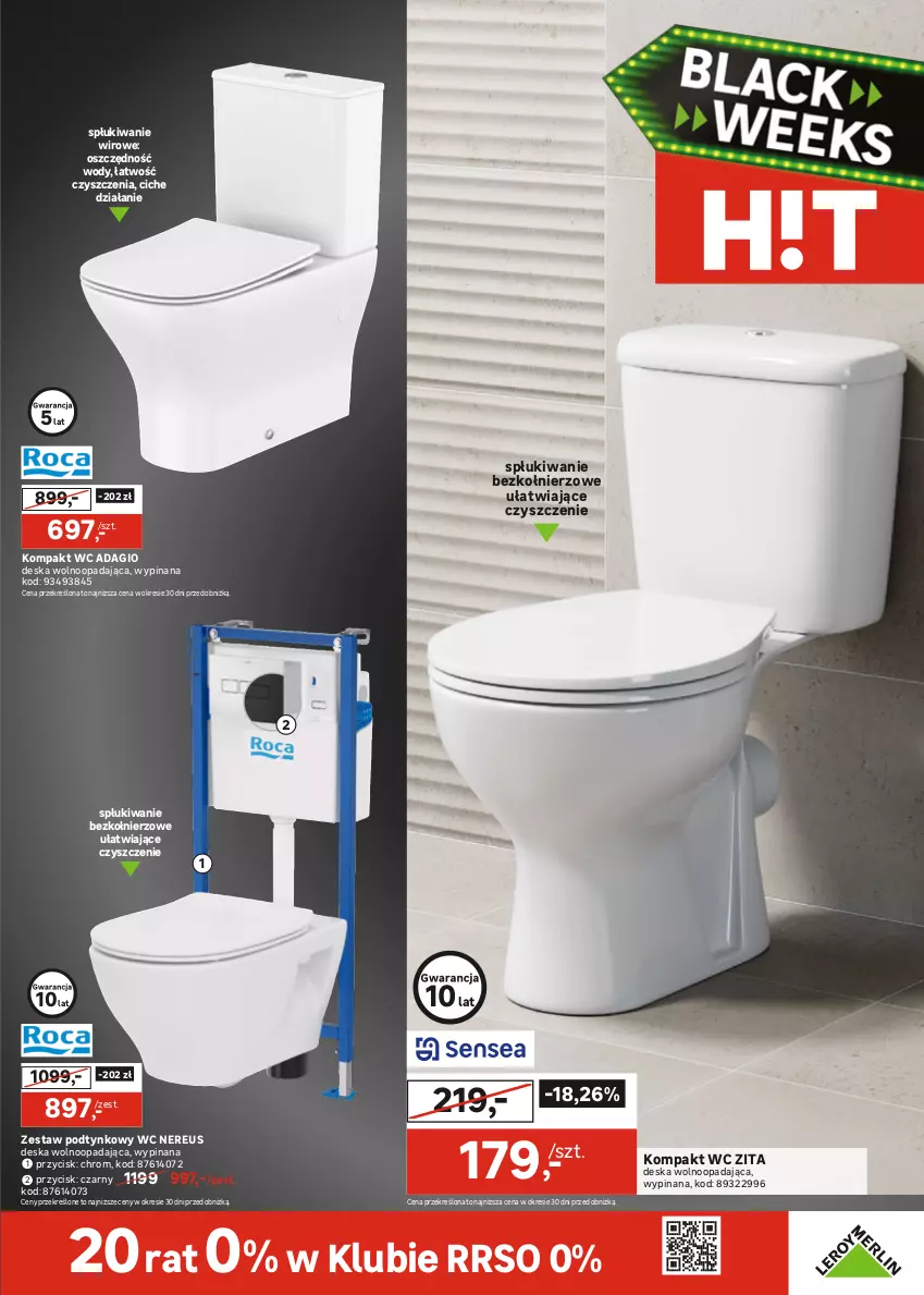 Gazetka promocyjna Leroy Merlin - Gazetka Leroy Merlin - ważna 18.11 do 01.12.2025 - strona 7 - produkty: Deska wolnoopadająca, Grohe, Kompakt WC, Miska, Miska wisząca, Zestaw podtynkowy WC