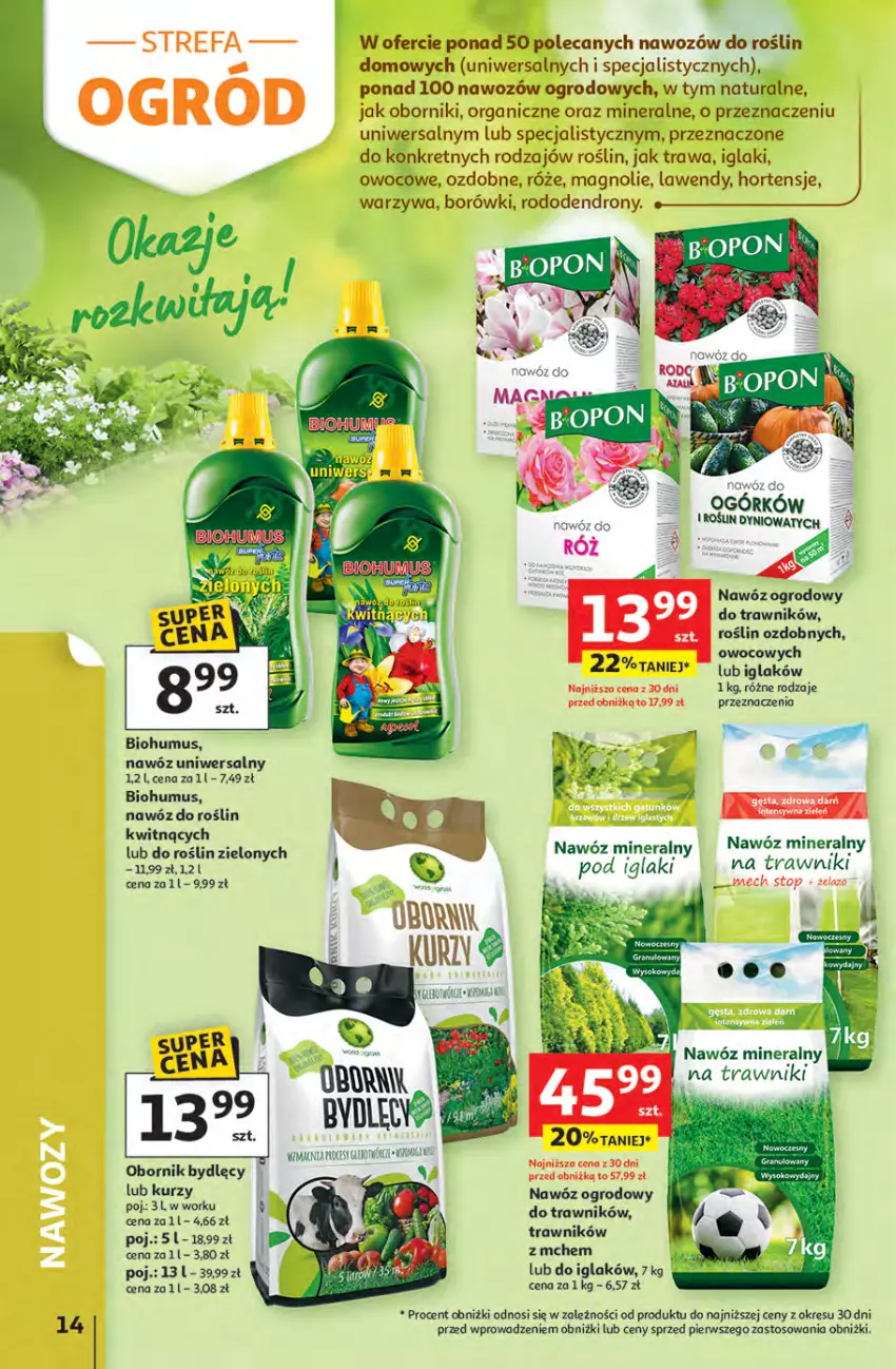 Gazetka promocyjna Auchan - Gazetka Strefa Relaksu Hipermarket Auchan - ważna 09.04 do 22.04.2026 - strona 14 - produkty: Biohumus, Dron, Drony, Fa, Kret, Mus, Nawóz, Top, Warzywa