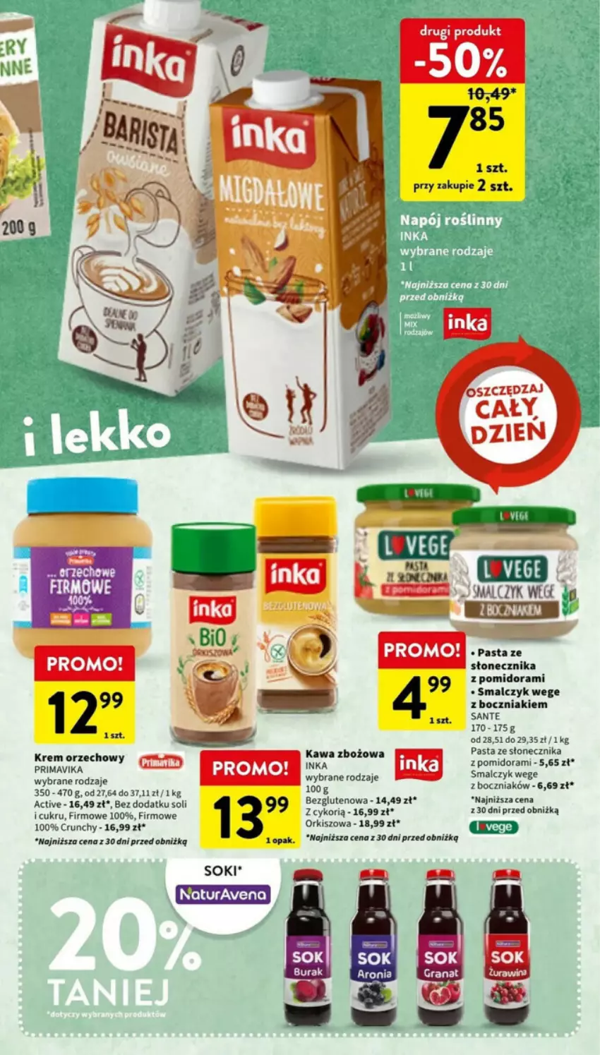 Gazetka promocyjna Intermarche - ważna 03.01 do 10.01.2024 - strona 11 - produkty: Boczniak, Inka, Kawa, Kawa zbożowa, Krem orzechowy, Prima, Primavika, Sante, Sok