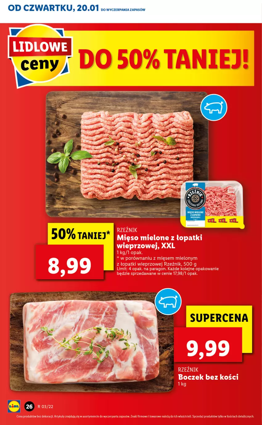 Gazetka promocyjna Lidl - GAZETKA - ważna 20.01 do 23.01.2022 - strona 26 - produkty: Boczek, Boczek bez kości, Olej, Por