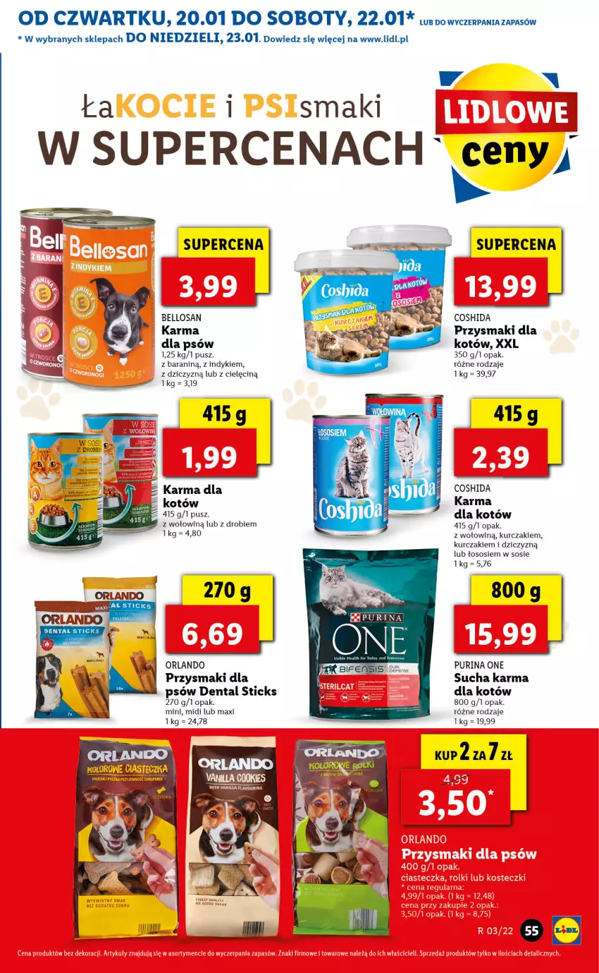 Gazetka promocyjna Lidl - GAZETKA - ważna 20.01 do 23.01.2022 - strona 55 - produkty: Bell, Kurczak, Przysmaki, Pur, Purina, Sos, Sucha karma