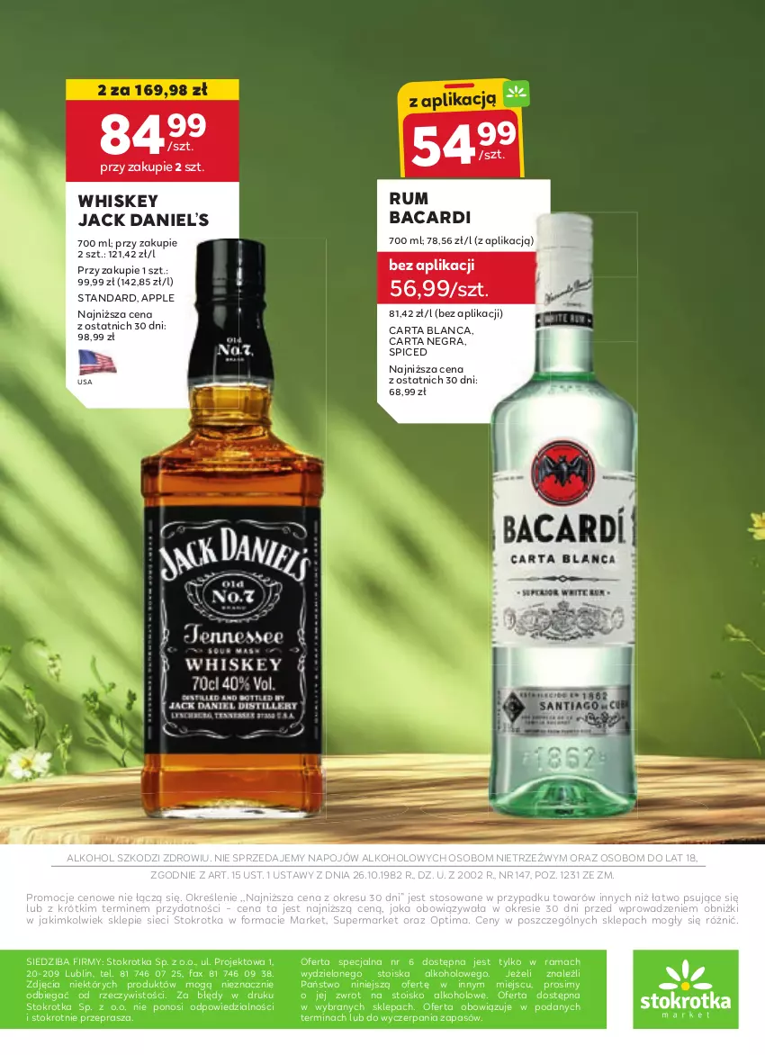 Gazetka promocyjna Stokrotka - W dobrym smaku - Market - ważna 22.05 do 16.06.2025 - strona 8 - produkty: Bacardi, Fa, Gra, Optima, Rama, Rum, Whiskey