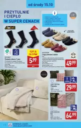 Gazetka promocyjna Aldi - Artykuły przemysłowe i tekstylia - Gazetka - ważna od 18.10 do 18.10.2025 - strona 8 - produkty: Top, Sok, Por, Koc, Karp, Wełna, Clogsy, Poduszka, LG, Fa