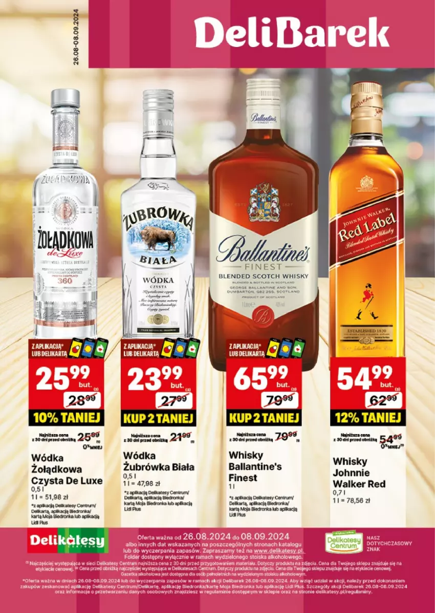 Gazetka promocyjna Delikatesy Centrum - DeliBarek DC35-DC36 - ważna 26.08 do 08.09.2024 - strona 1 - produkty: Ballantine's, Dron, Johnnie Walker, Moda, Orka, Rum, Whisky, Wódka