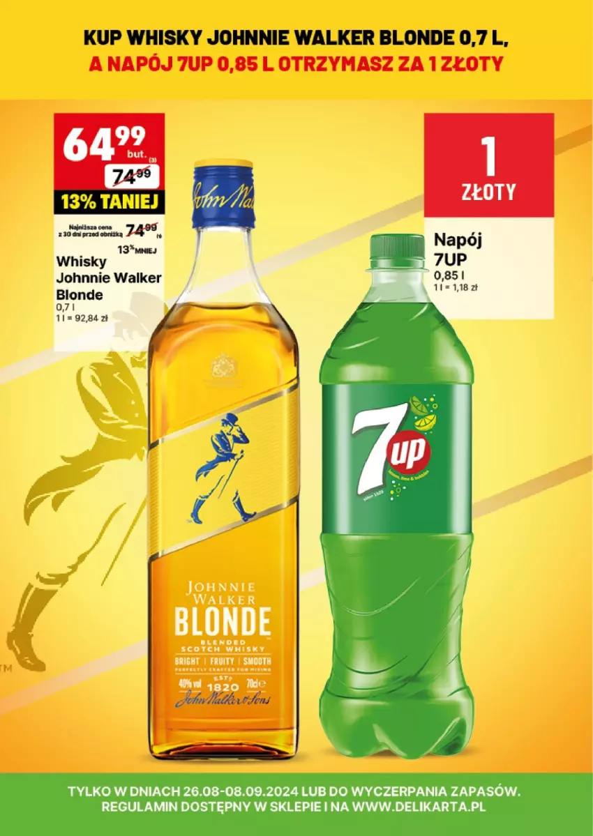 Gazetka promocyjna Delikatesy Centrum - DeliBarek DC35-DC36 - ważna 26.08 do 08.09.2024 - strona 10 - produkty: 7up, Johnnie Walker, Napój, Whisky