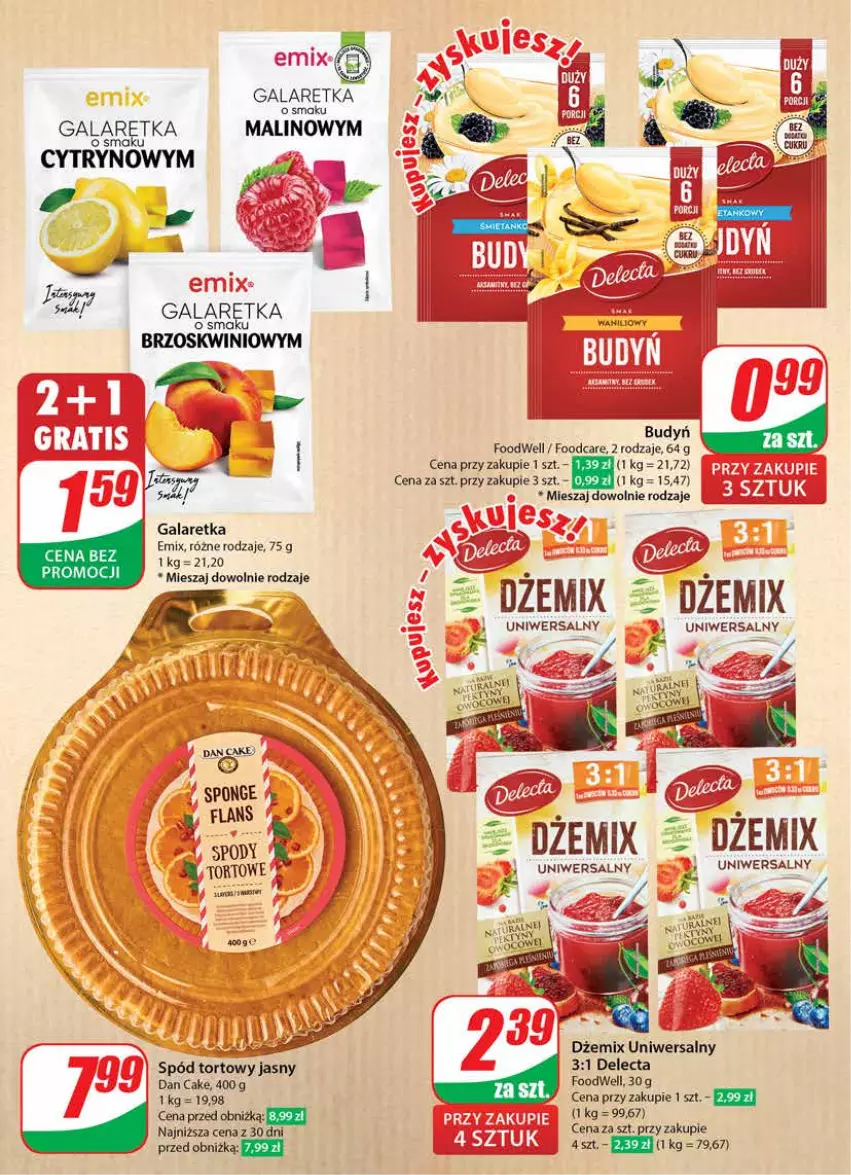 Gazetka promocyjna Dino - Gazetka 33 / 2024 - ważna 14.08 do 20.08.2024 - strona 12 - produkty: Budyń, Dan Cake, Delecta, Dżem, Gala, Galaretka