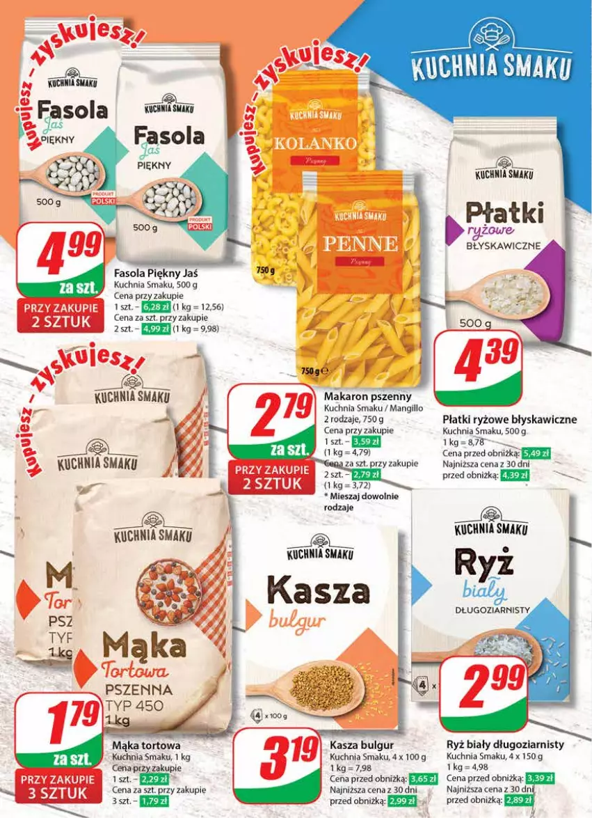 Gazetka promocyjna Dino - Gazetka 33 / 2024 - ważna 14.08 do 20.08.2024 - strona 16 - produkty: Bulgur, Fa, Fasola, Kasza, Kuchnia, LG, Mąka, Mąka tortowa, Makaron, Płatki ryżowe, Ryż, Ryż biały