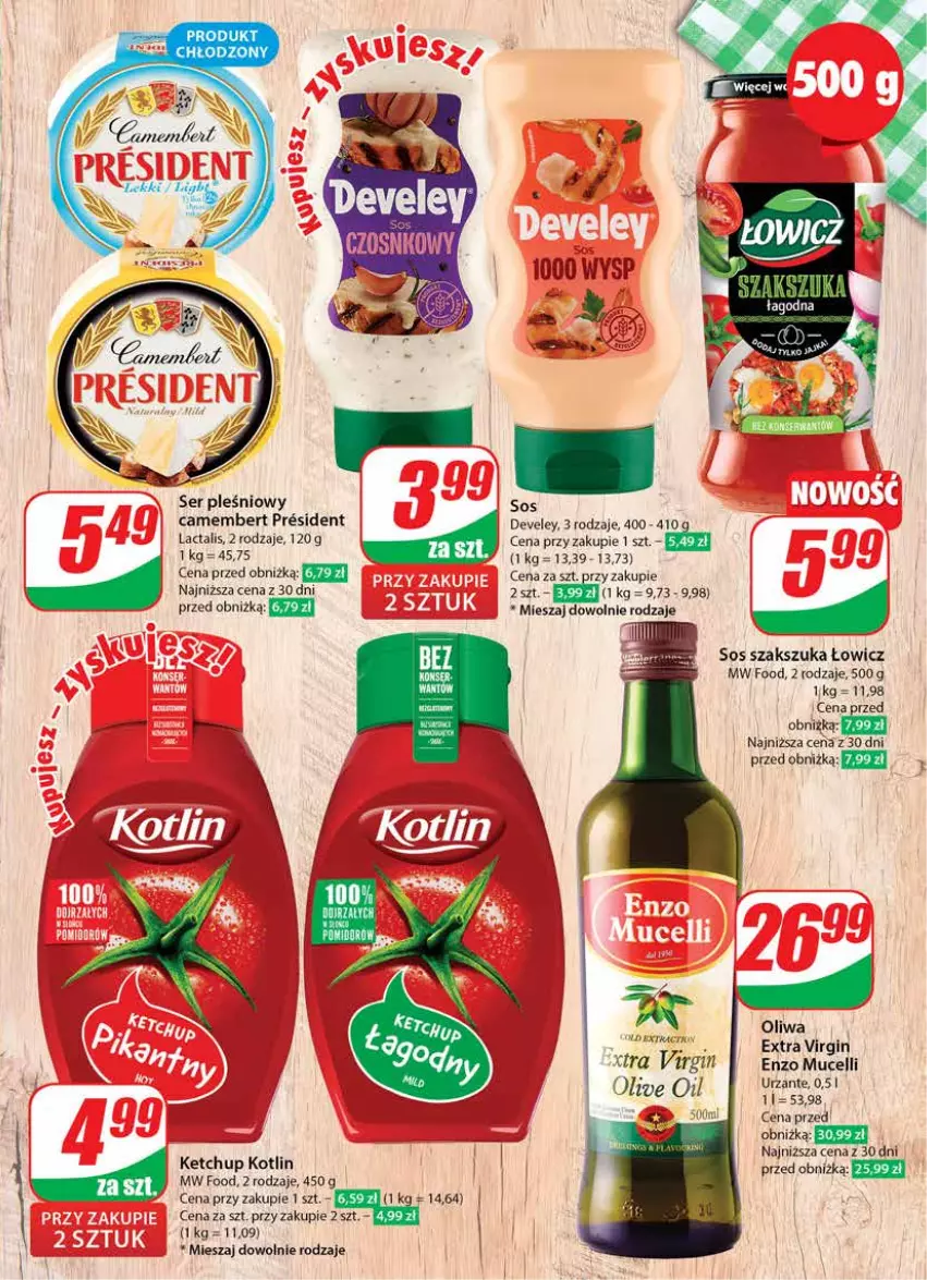 Gazetka promocyjna Dino - Gazetka 33 / 2024 - ważna 14.08 do 20.08.2024 - strona 19 - produkty: Camembert, Gin, Ketchup, Kotlin, Ser, Ser pleśniowy, Sos