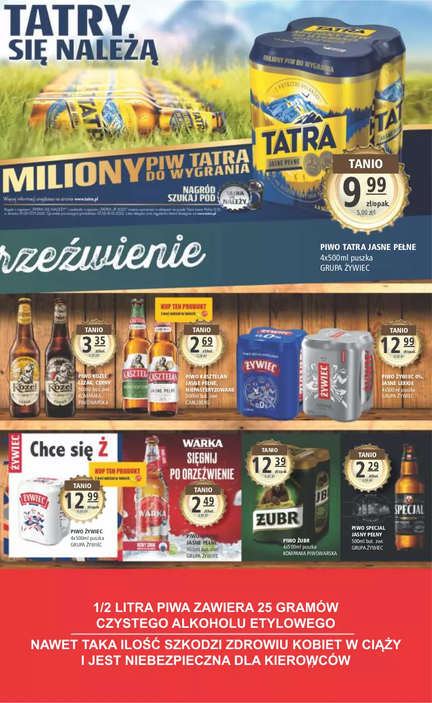 Gazetka promocyjna Arhelan - Gazetka - ważna 21.10 do 30.10.2022 - strona 15 - produkty: Carlsberg, Kasztelan, Kozel, Piwo, Tatra, Warka