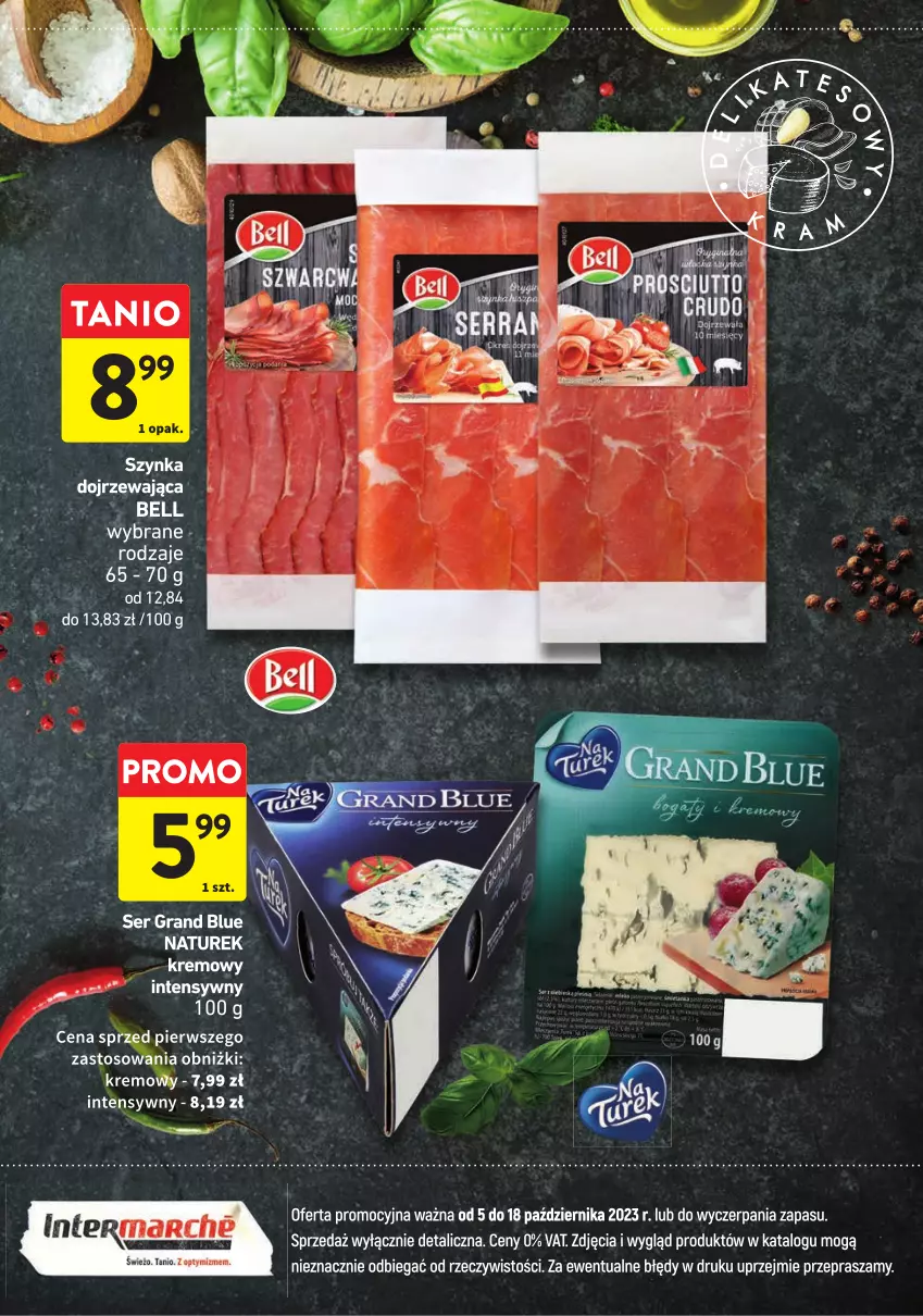 Gazetka promocyjna Intermarche - Gazetka Intermarche - ważna 05.10 do 18.10.2023 - strona 8 - produkty: Bell, Gra, NaTurek, Ser, Szynka