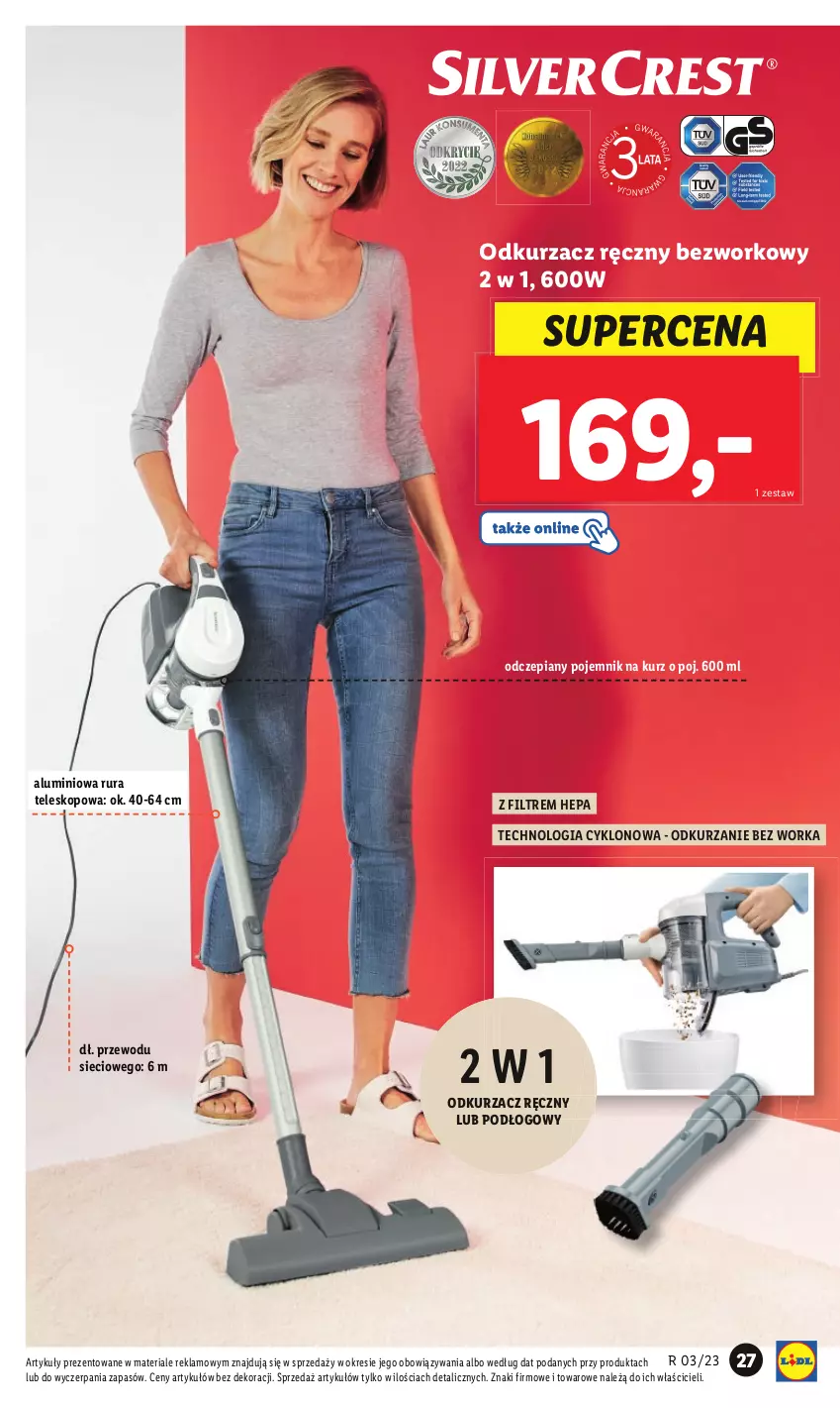 Gazetka promocyjna Lidl - GAZETKA - ważna 16.01 do 21.01.2023 - strona 29 - produkty: Odkurzacz, Orka, Pojemnik, Rura, Teleskop