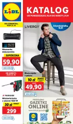 Gazetka promocyjna Lidl - GAZETKA - Gazetka - ważna od 21.01 do 21.01.2023 - strona 1 - produkty: Wiertarka, Niszczarka, Tarka, Młot, Młotowiertarka, Bluza