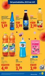 Gazetka promocyjna Lidl - GAZETKA - Gazetka - ważna od 31.12 do 31.12.2025 - strona 47 - produkty: Por, Mus, Ice tea, Napój izotoniczny, Oshee, Woda, Napój, Nestea, Nektar, Magnez