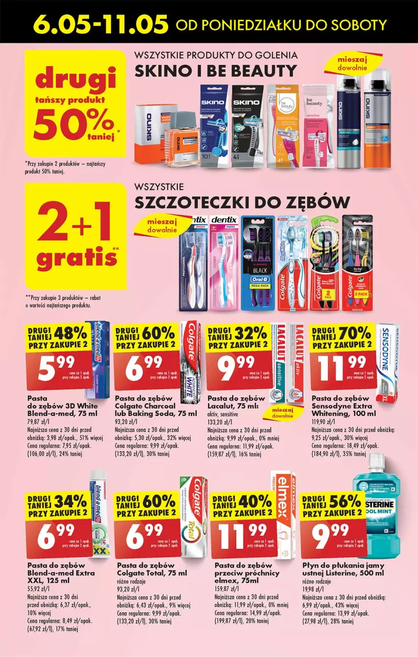 Gazetka promocyjna Biedronka - Od poniedzialku - ważna 06.05 do 11.05.2024 - strona 45 - produkty: Be Be, Blend-a-Med, Colgate, Colgate Total, Elmex, Lacalut, LG, Listerine, Pasta do zębów, Płyn do płukania, Płyn do płukania jamy ustnej, Sensodyne