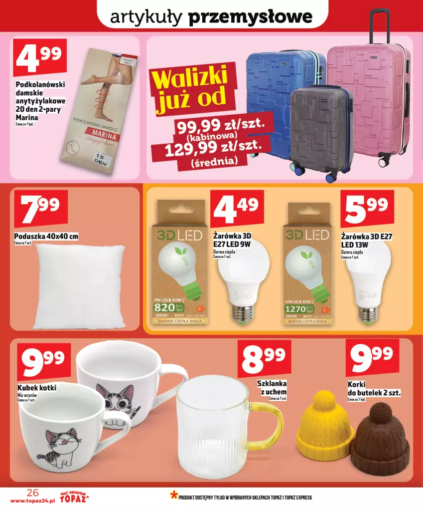Gazetka promocyjna Topaz - Gazetka - ważna 08.01 do 14.01.2026 - strona 26 - produkty: Poduszka, Szklanka, Top