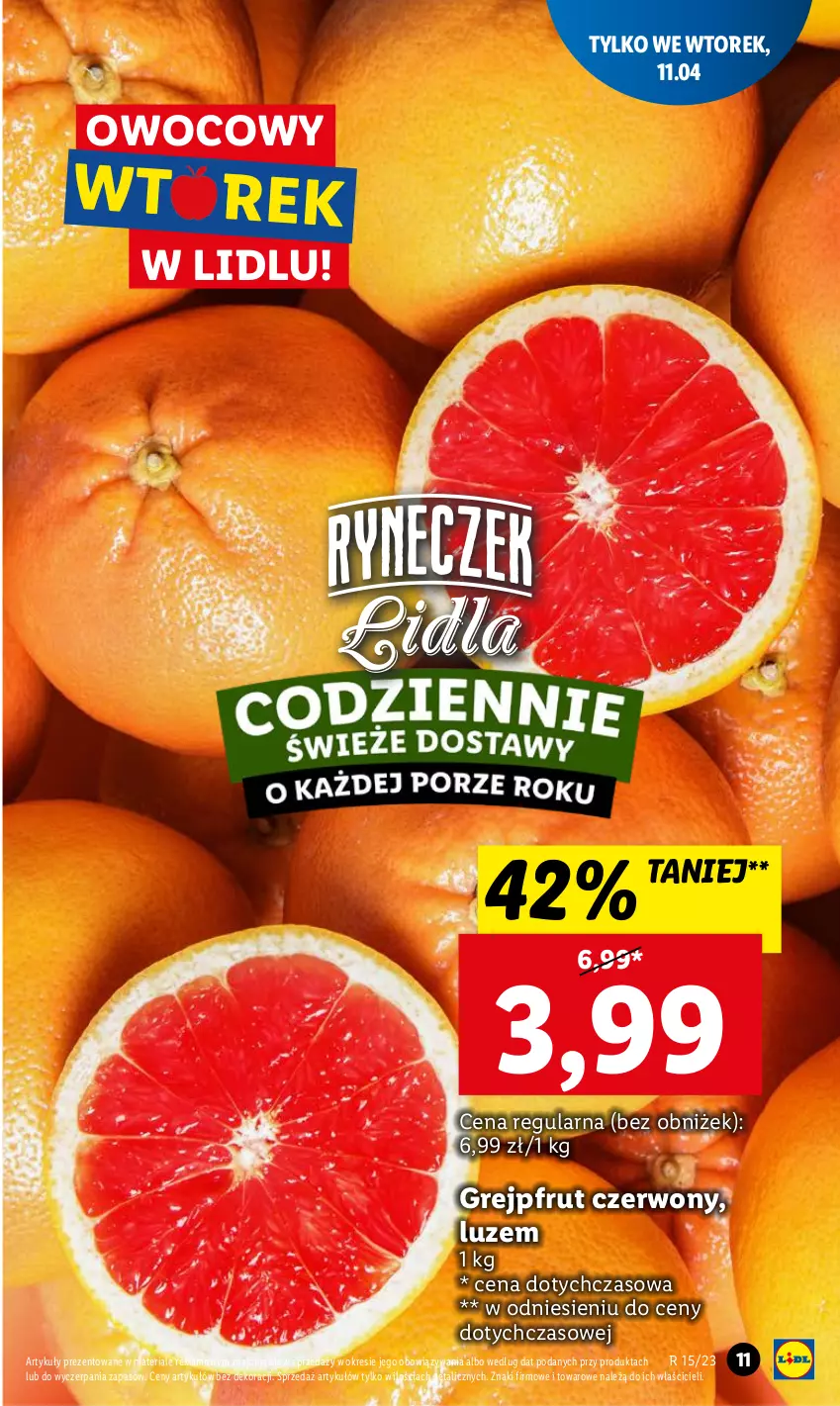 Gazetka promocyjna Lidl - GAZETKA - ważna 11.04 do 12.04.2023 - strona 11 - produkty: Grejpfrut