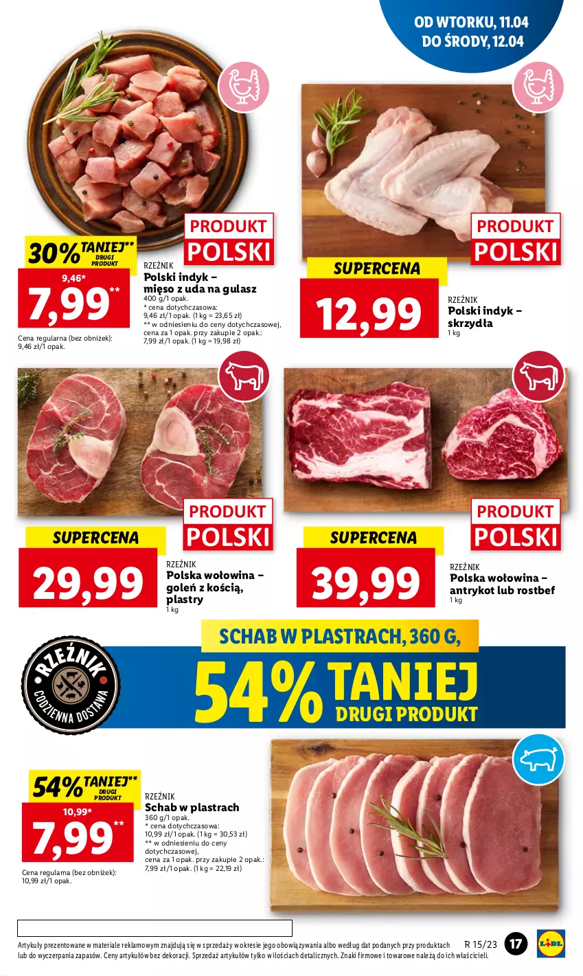 Gazetka promocyjna Lidl - GAZETKA - ważna 11.04 do 12.04.2023 - strona 21 - produkty: Mięso, Rostbef, Wołowina