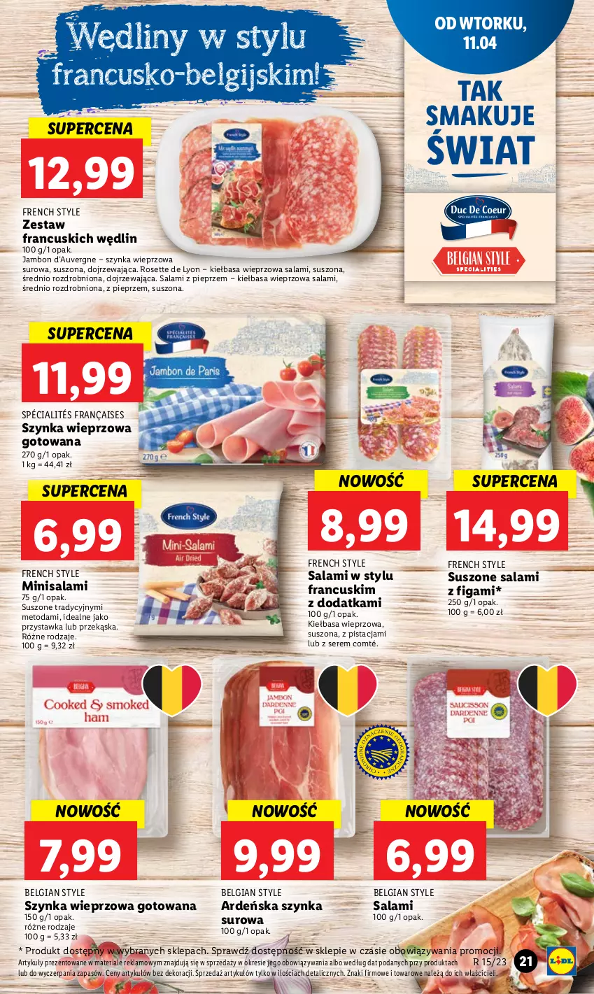 Gazetka promocyjna Lidl - GAZETKA - ważna 11.04 do 12.04.2023 - strona 25 - produkty: Kiełbasa, LG, Pieprz, Salami, Ser, Szynka, Szynka wieprzowa