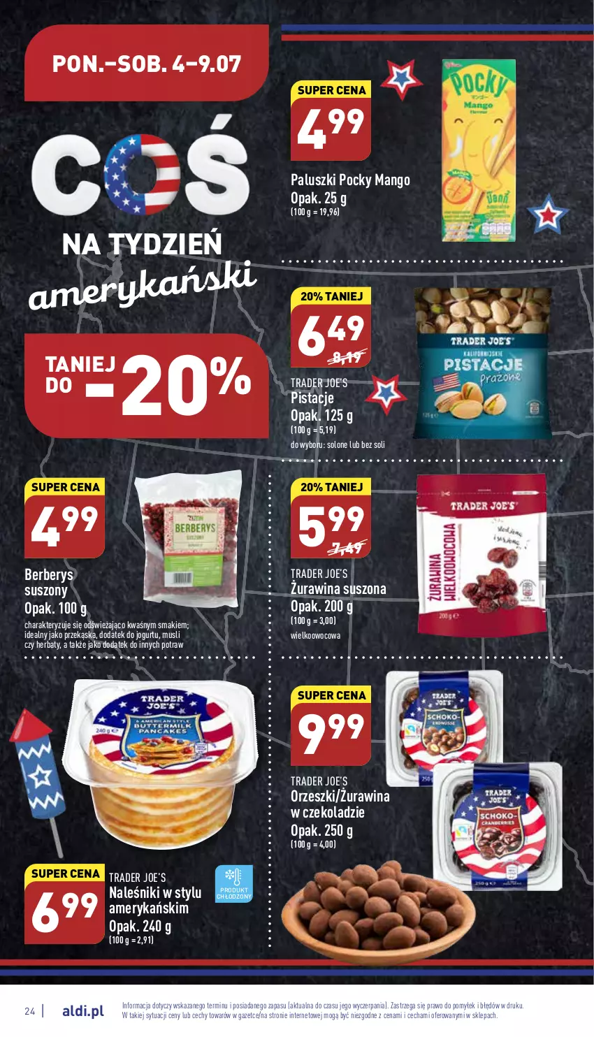 Gazetka promocyjna Aldi - Katalog spożywczy - ważna 04.07 do 09.07.2022 - strona 24 - produkty: Jogurt, Mango, Mus, Naleśniki, Orzeszki, Pistacje