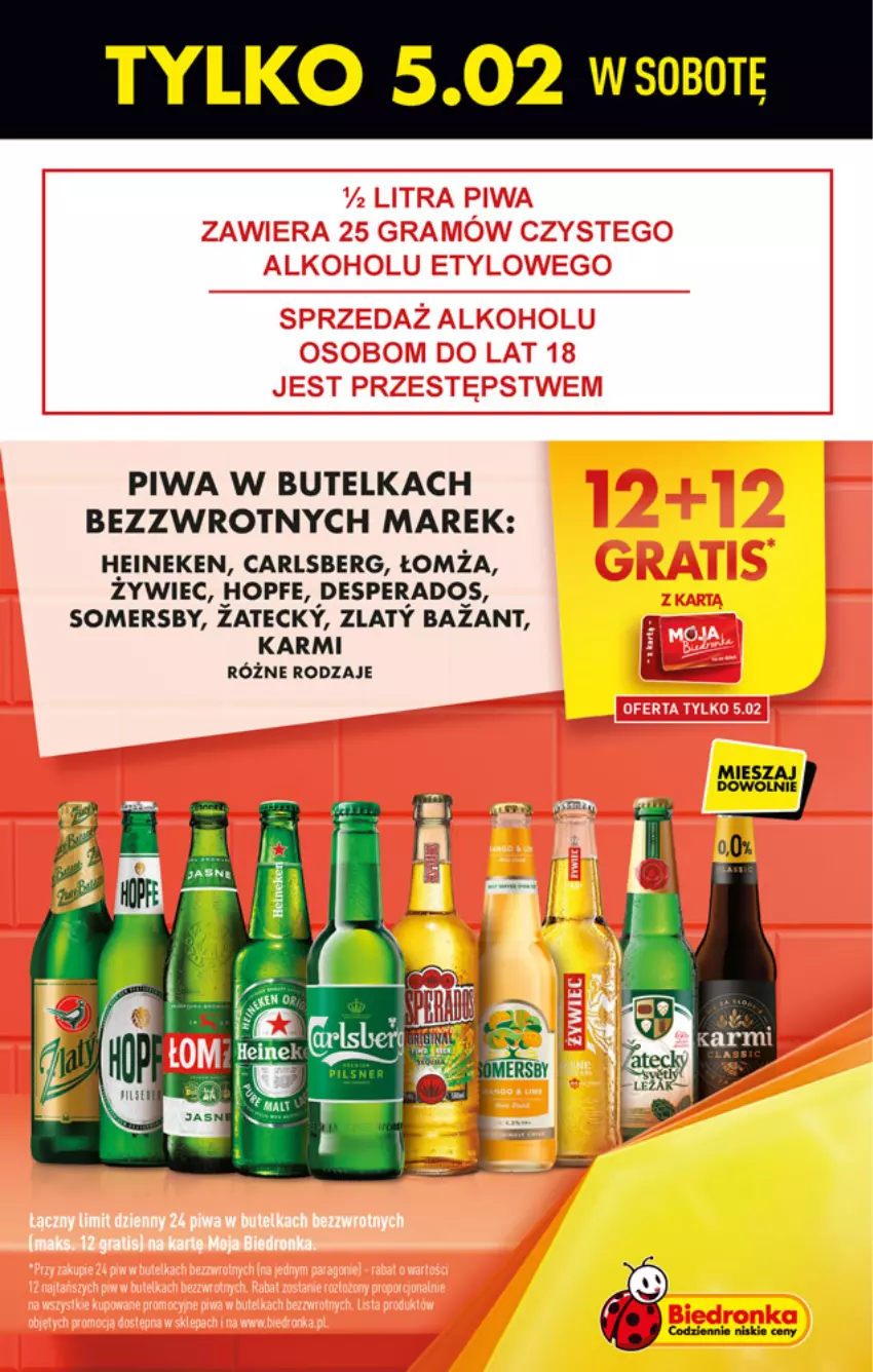 Gazetka promocyjna Biedronka - W tym tygodniu - ważna 03.02 do 09.02.2022 - strona 3 - produkty: Carlsberg, Desperados, Heineken, Hopfe, Karmi, Piwa, Somersby