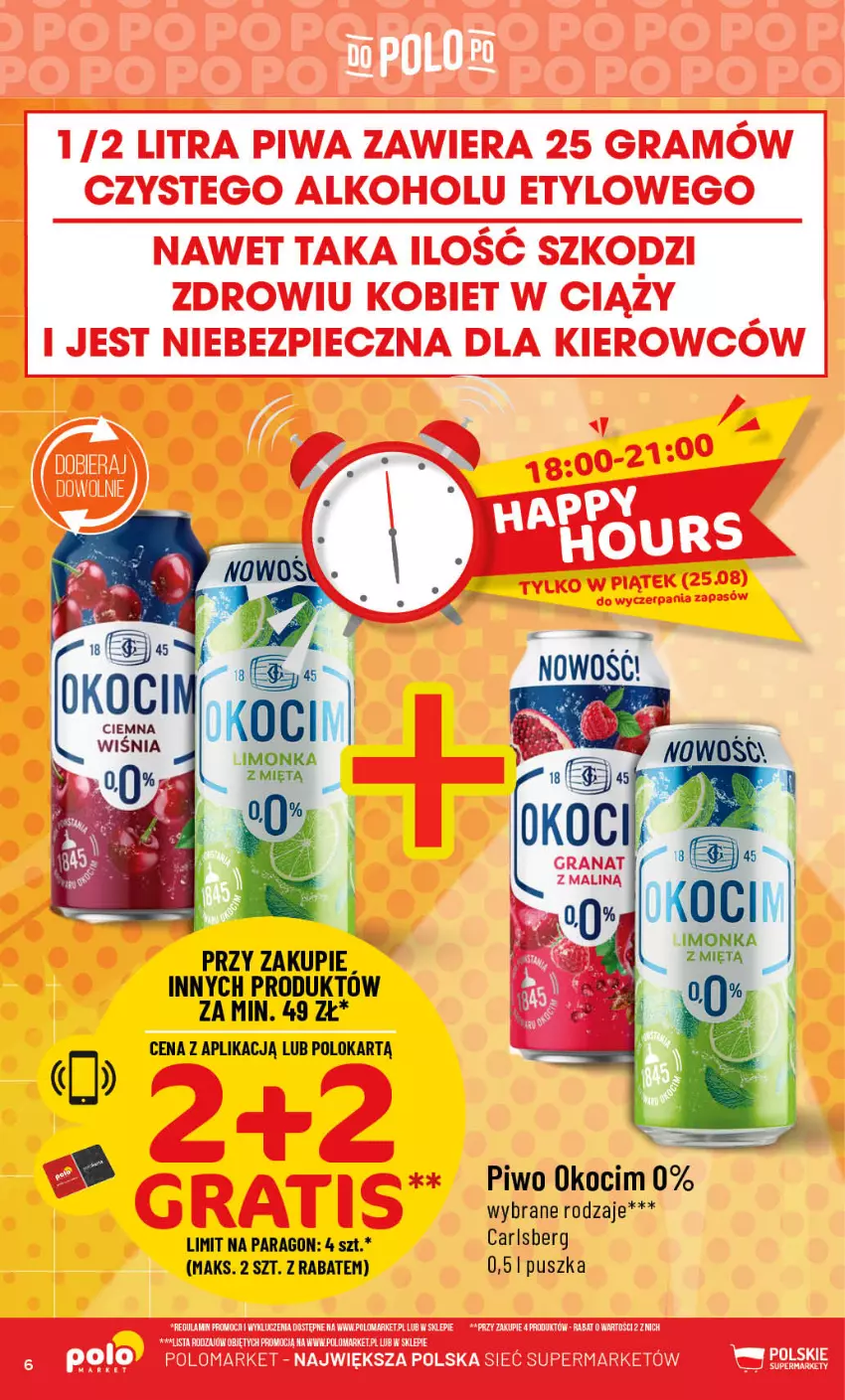 Gazetka promocyjna PoloMarket - Gazetka pomocyjna - ważna 23.08 do 29.08.2023 - strona 6 - produkty: Carlsberg, Gra, Granat, Koc, Okocim, Piec, Piwa, Piwo