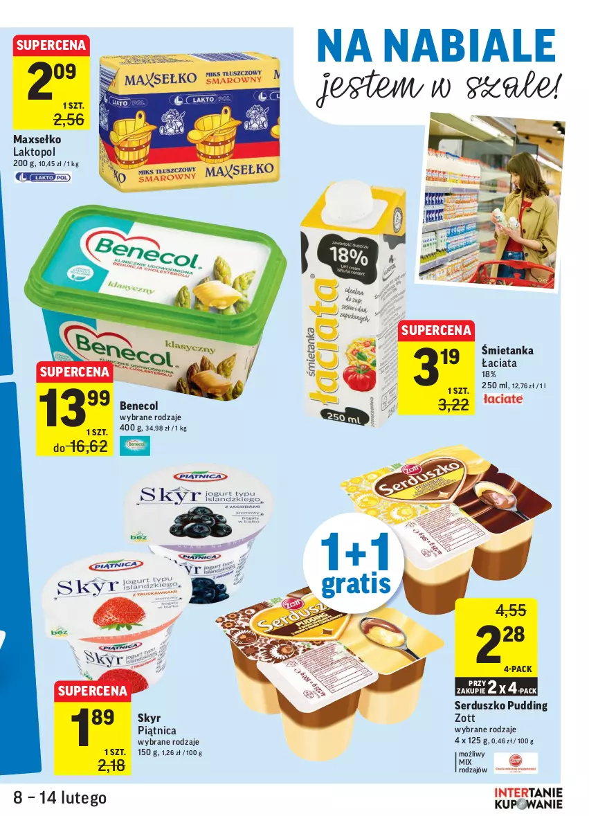 Gazetka promocyjna Intermarche - Gazetka promocyjna - ważna 08.02 do 14.02.2022 - strona 23 - produkty: Benecol, Gra, Piątnica, Pudding, Ser, Szal, Top, Zott