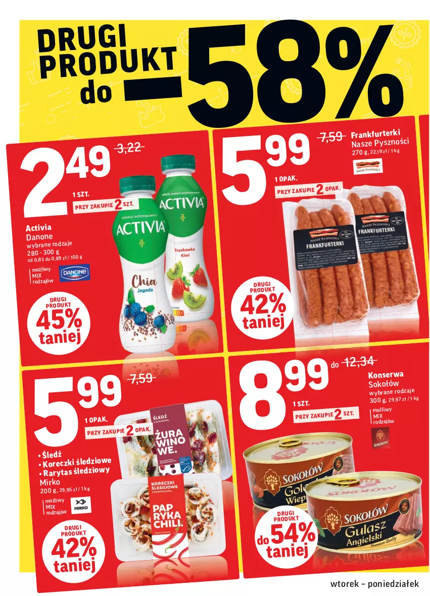 Gazetka promocyjna Intermarche - Gazetka promocyjna - ważna 08.02 do 14.02.2022 - strona 4 - produkty: Activia, Danone, Ser, Sok