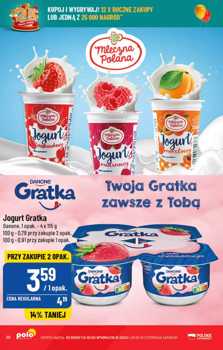 Gazetka promocyjna PoloMarket - Gazetka pomocyjna - ważna 12.10 do 18.10.2022 - strona 20 - produkty: Danone, Gra, Jogurt